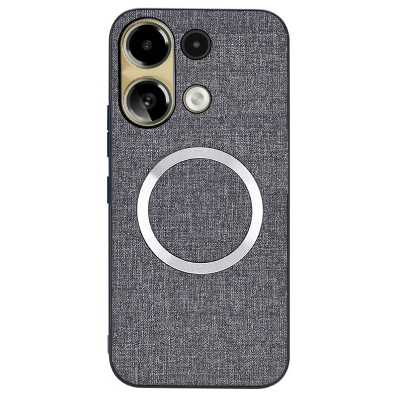 For Xiaomi Redmi Note 13 4G Case Scratch-proof TPU+Cloth Phone Shell Compatible with MagSafe