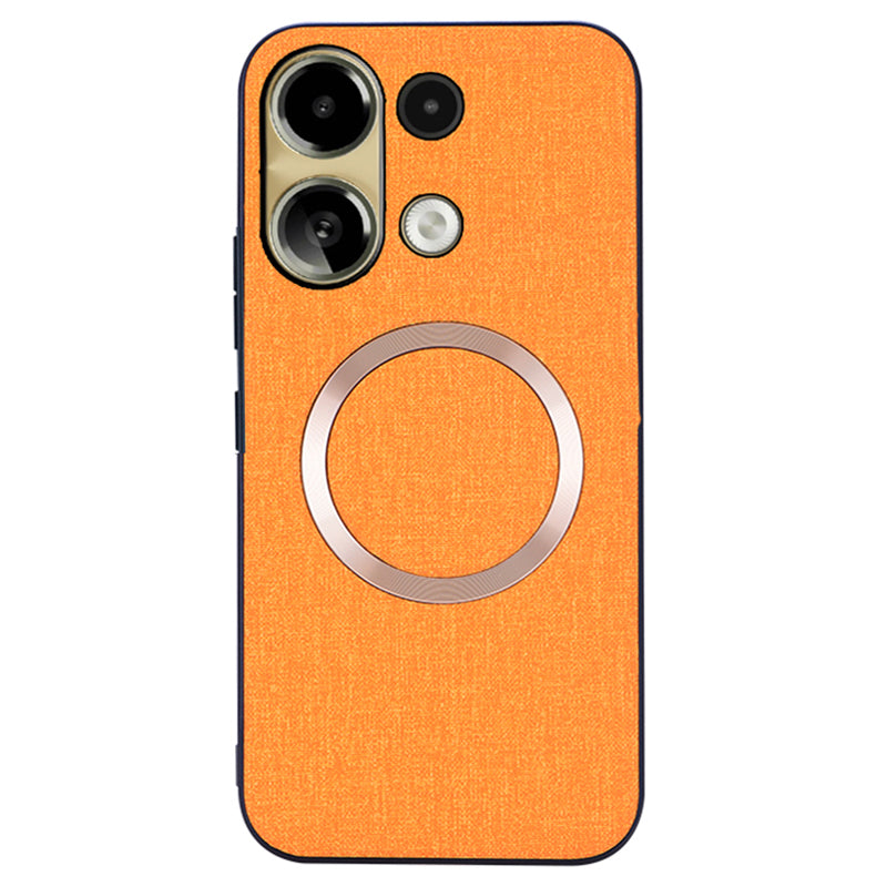 For Xiaomi Redmi Note 13 4G Case Scratch-proof TPU+Cloth Phone Shell Compatible with MagSafe