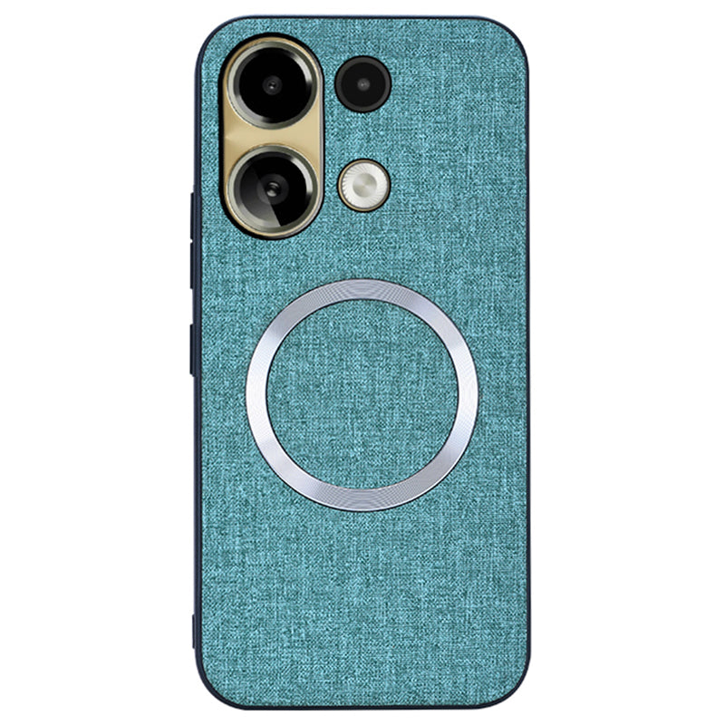 For Xiaomi Redmi Note 13 4G Case Scratch-proof TPU+Cloth Phone Shell Compatible with MagSafe