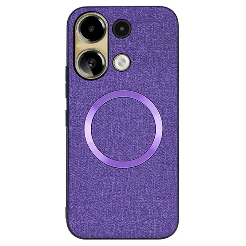 For Xiaomi Redmi Note 13 4G Case Scratch-proof TPU+Cloth Phone Shell Compatible with MagSafe