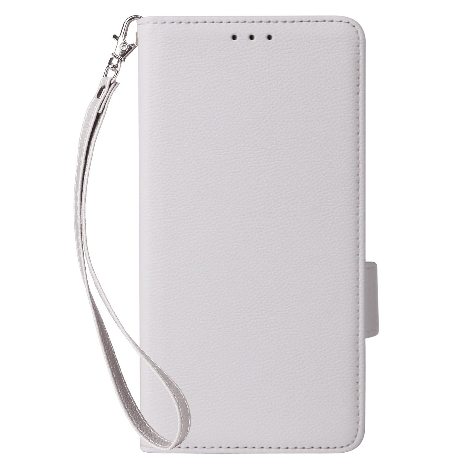 For Nothing Phone (2a) Case PU Leather Litchi Texture Folio Phone Cover with Wrist Strap