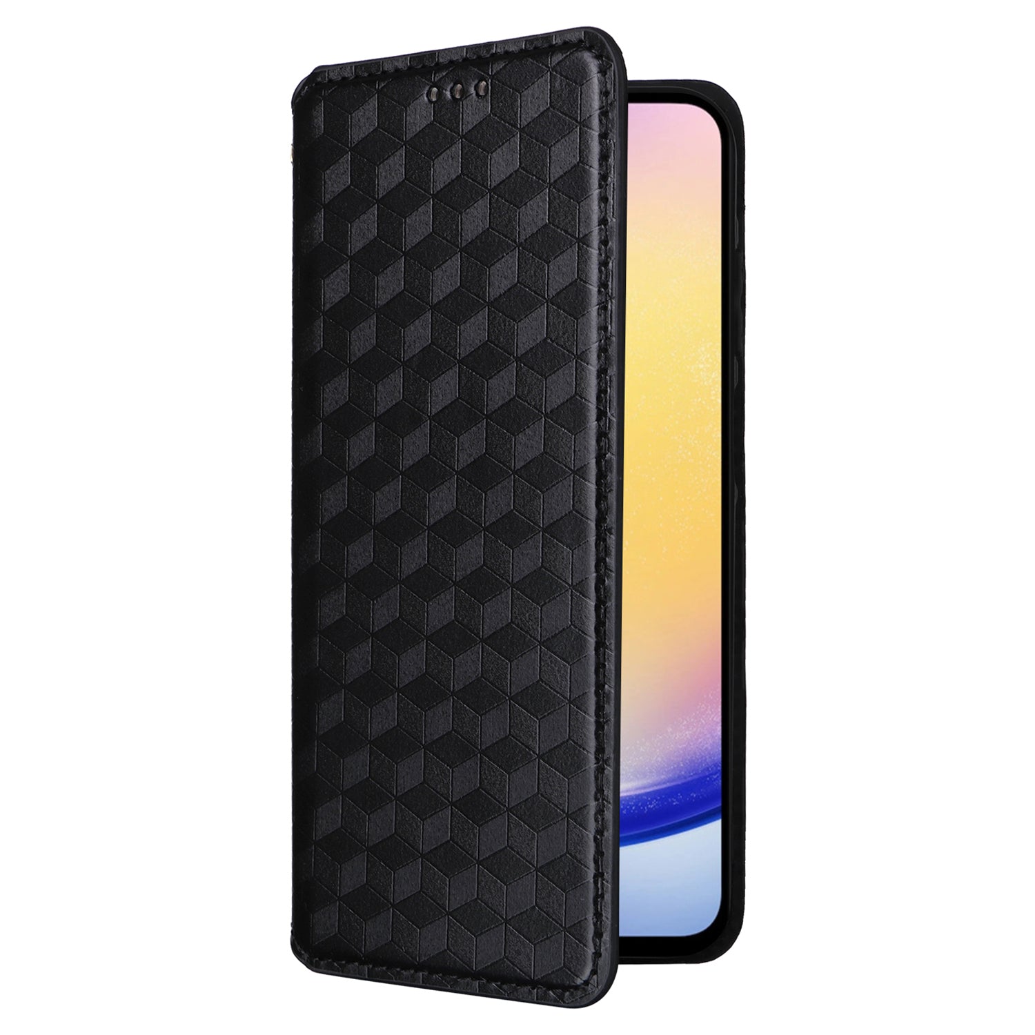 For Samsung Galaxy F15 5G / M15 5G Case Rhombus Pattern Leather Magnetic Folio Phone Cover