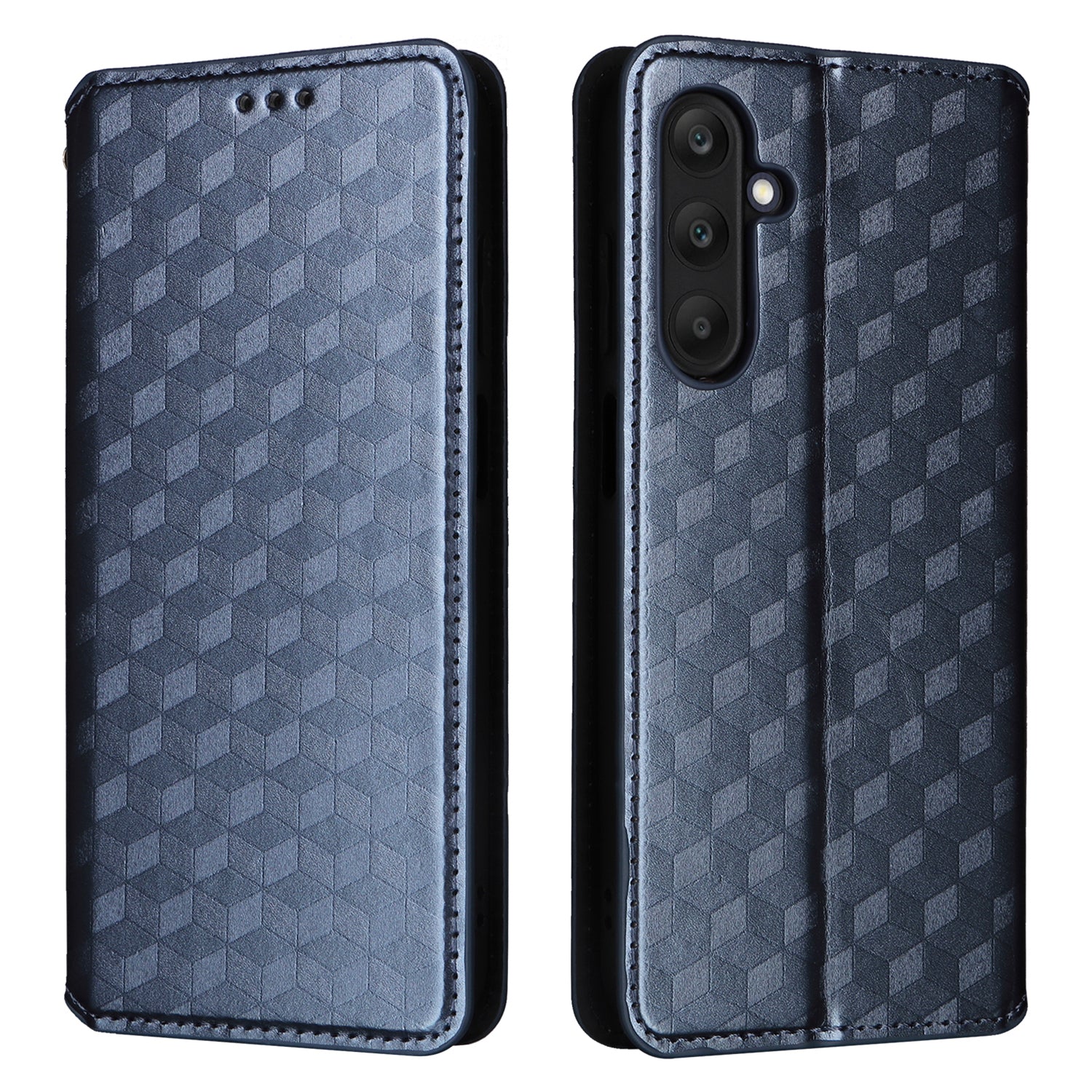 For Samsung Galaxy F15 5G / M15 5G Case Rhombus Pattern Leather Magnetic Folio Phone Cover