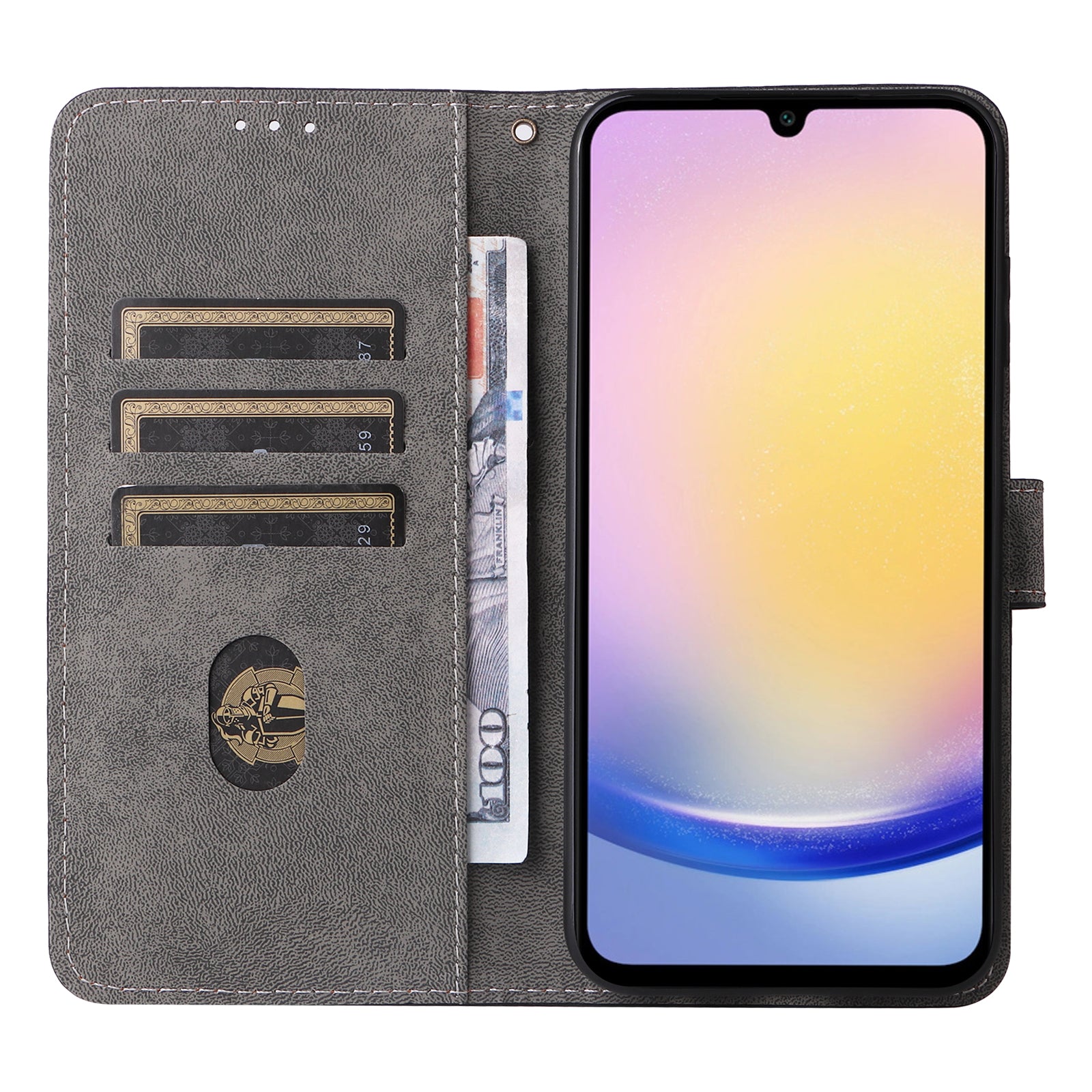 For Samsung Galaxy F15 5G / M15 5G Case PU Leather RFID Blocking Magnetic Buckle Wallet Phone Cover