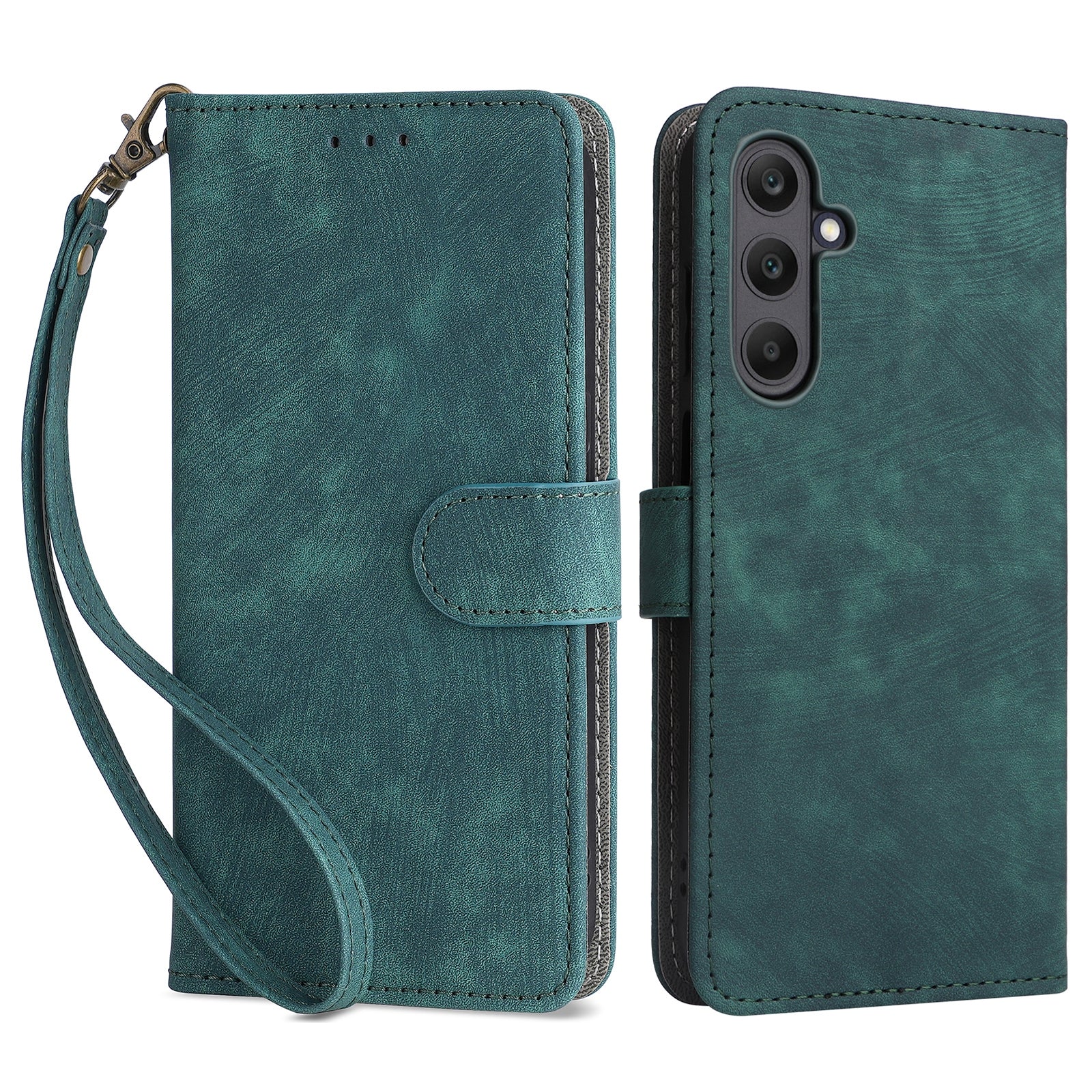 For Samsung Galaxy F15 5G / M15 5G Case PU Leather RFID Blocking Magnetic Buckle Wallet Phone Cover