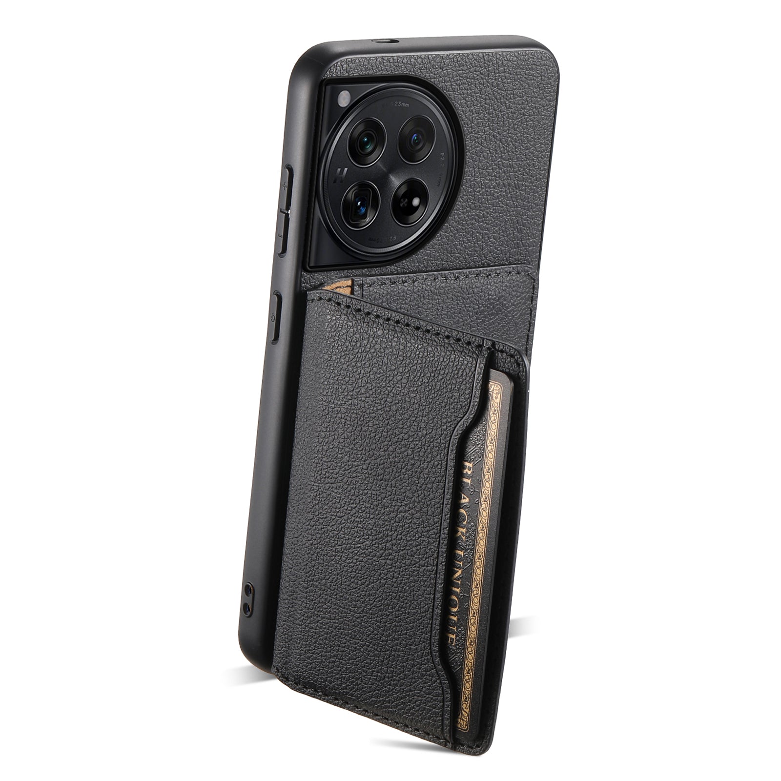For OnePlus 12 5G Case Calf Texture PU Leather Card Slots Phone Cover