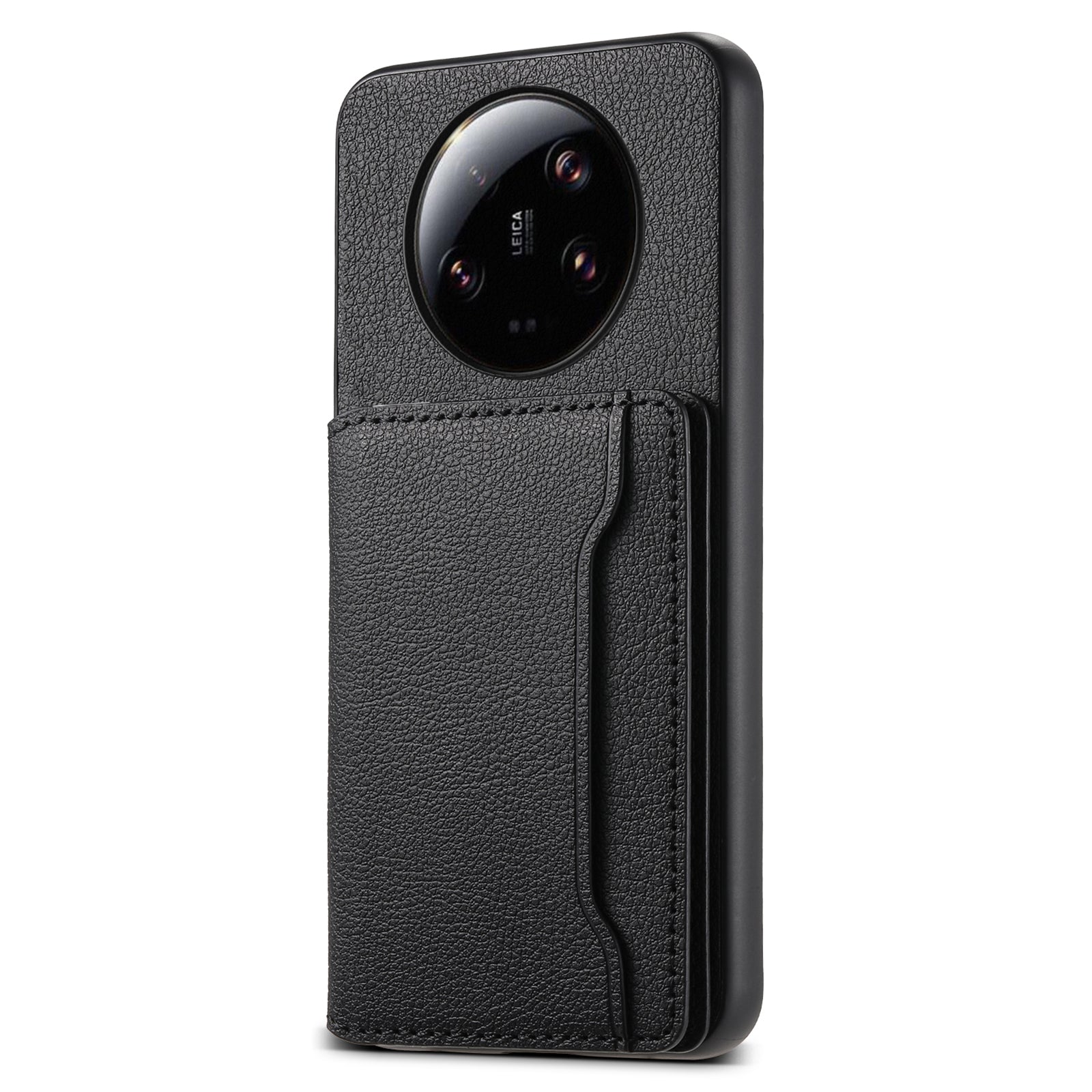 For Xiaomi 13 Ultra Card Holder Case PU Leather Coated PC+TPU Kickstand Phone Cover