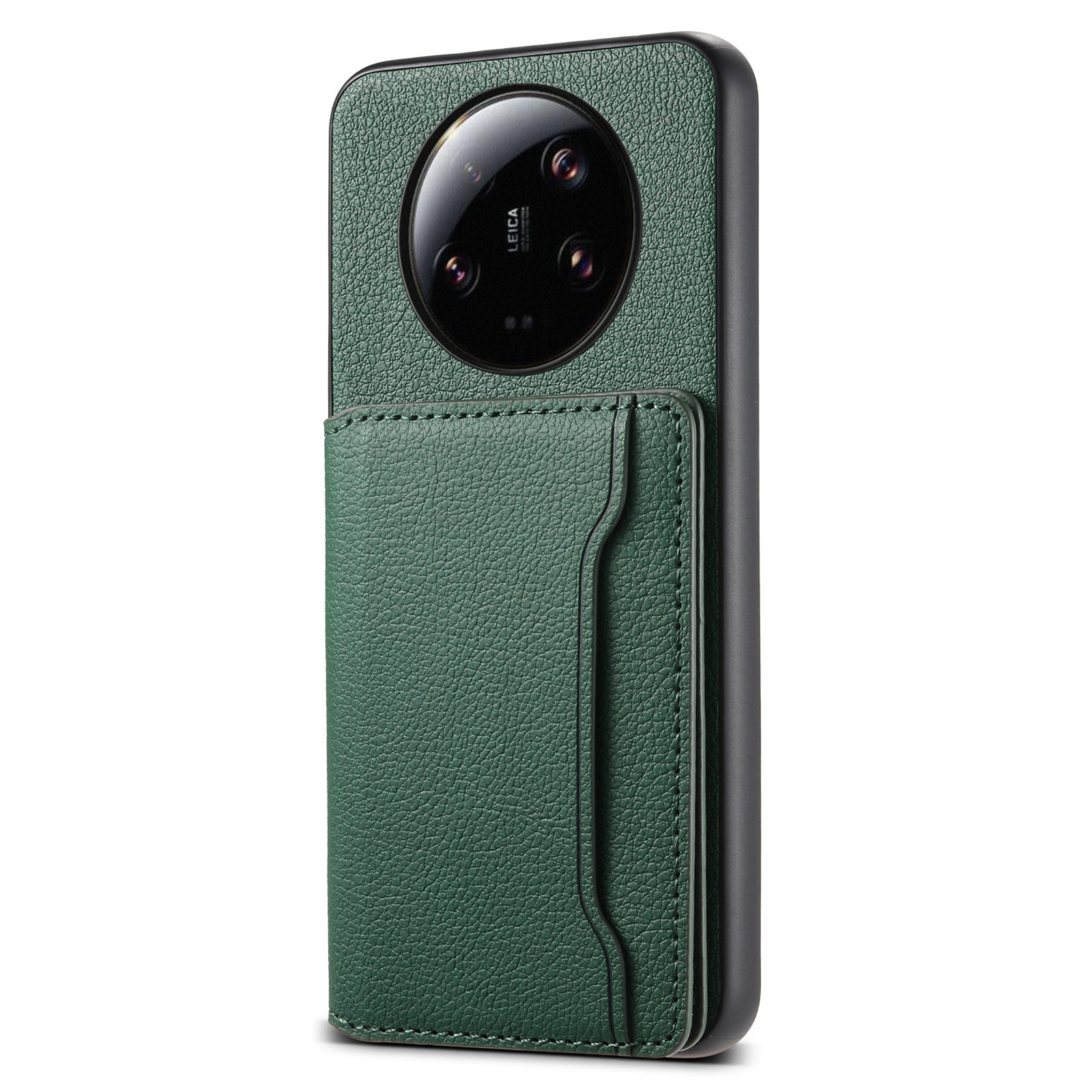 For Xiaomi 13 Ultra Card Holder Case PU Leather Coated PC+TPU Kickstand Phone Cover