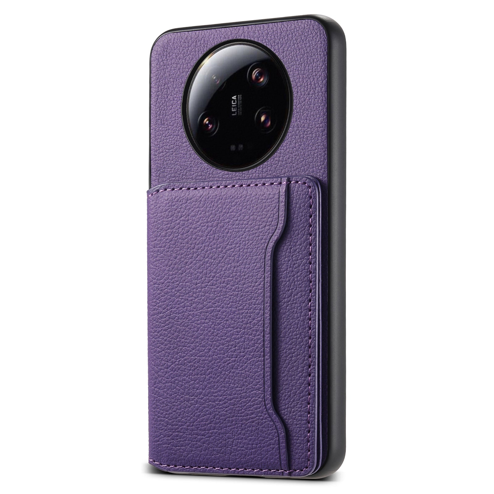 For Xiaomi 13 Ultra Card Holder Case PU Leather Coated PC+TPU Kickstand Phone Cover