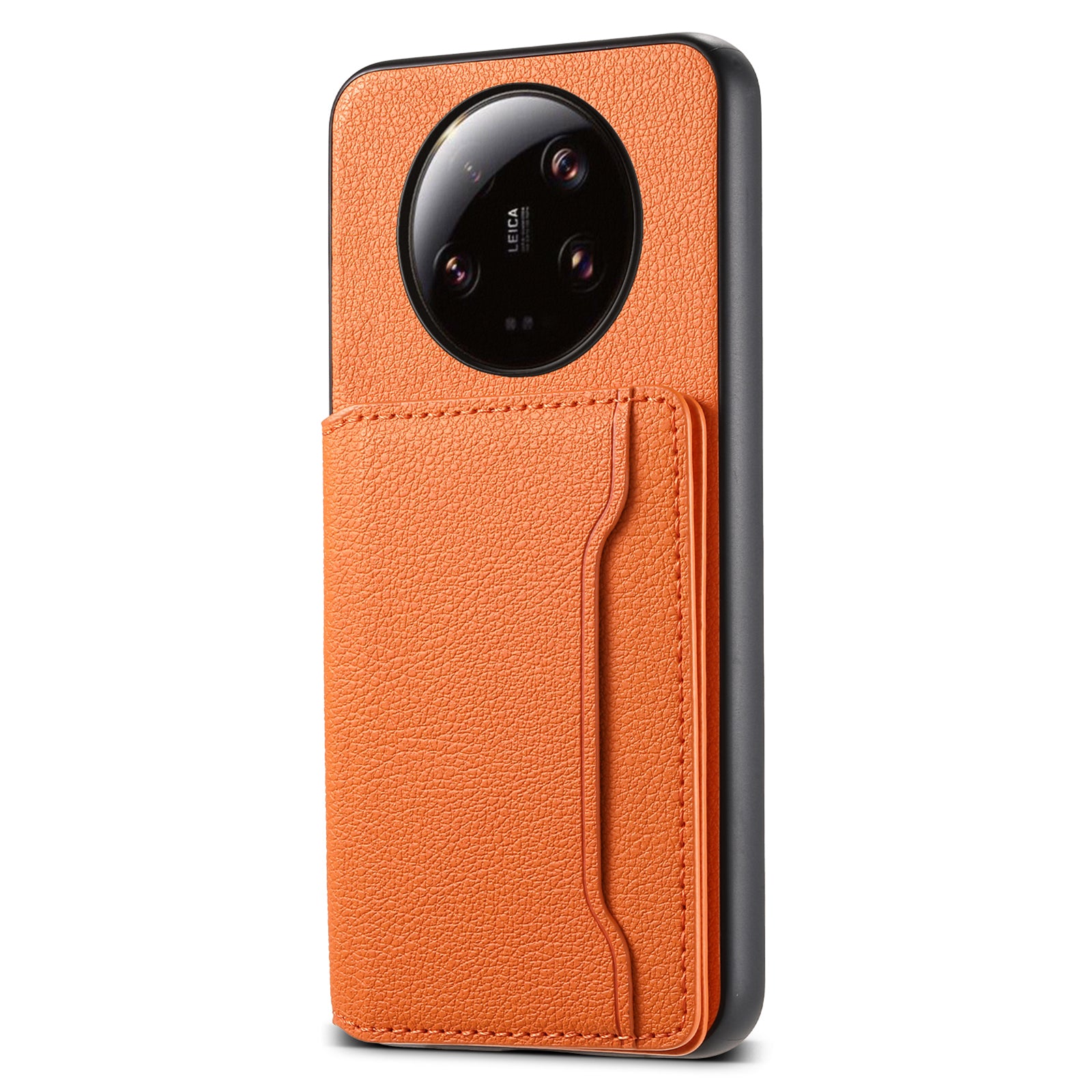 For Xiaomi 13 Ultra Card Holder Case PU Leather Coated PC+TPU Kickstand Phone Cover
