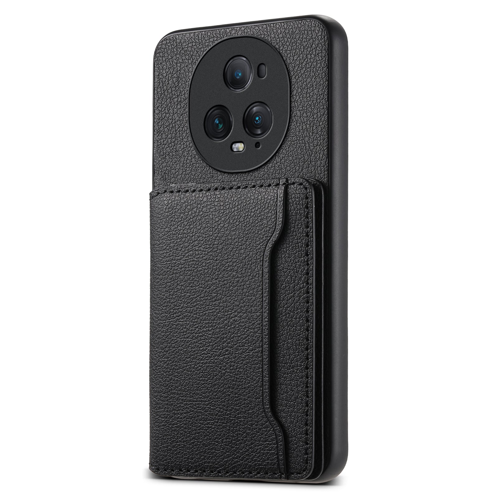 For Honor Magic5 Ultimate 5G Case Card Slots Kickstand Leather Coated PC+TPU Phone Cover