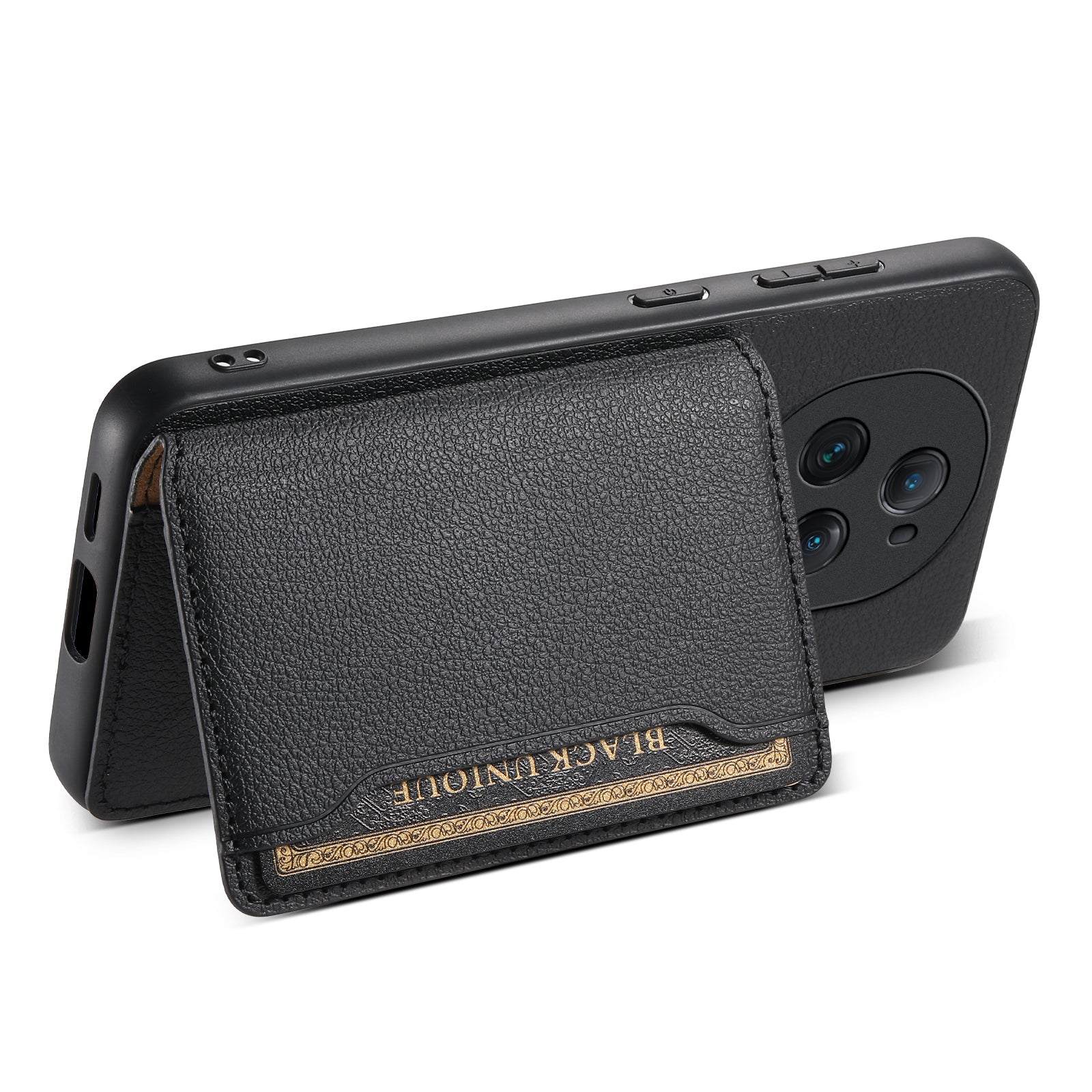 For Honor Magic5 Ultimate 5G Case Card Slots Kickstand Leather Coated PC+TPU Phone Cover