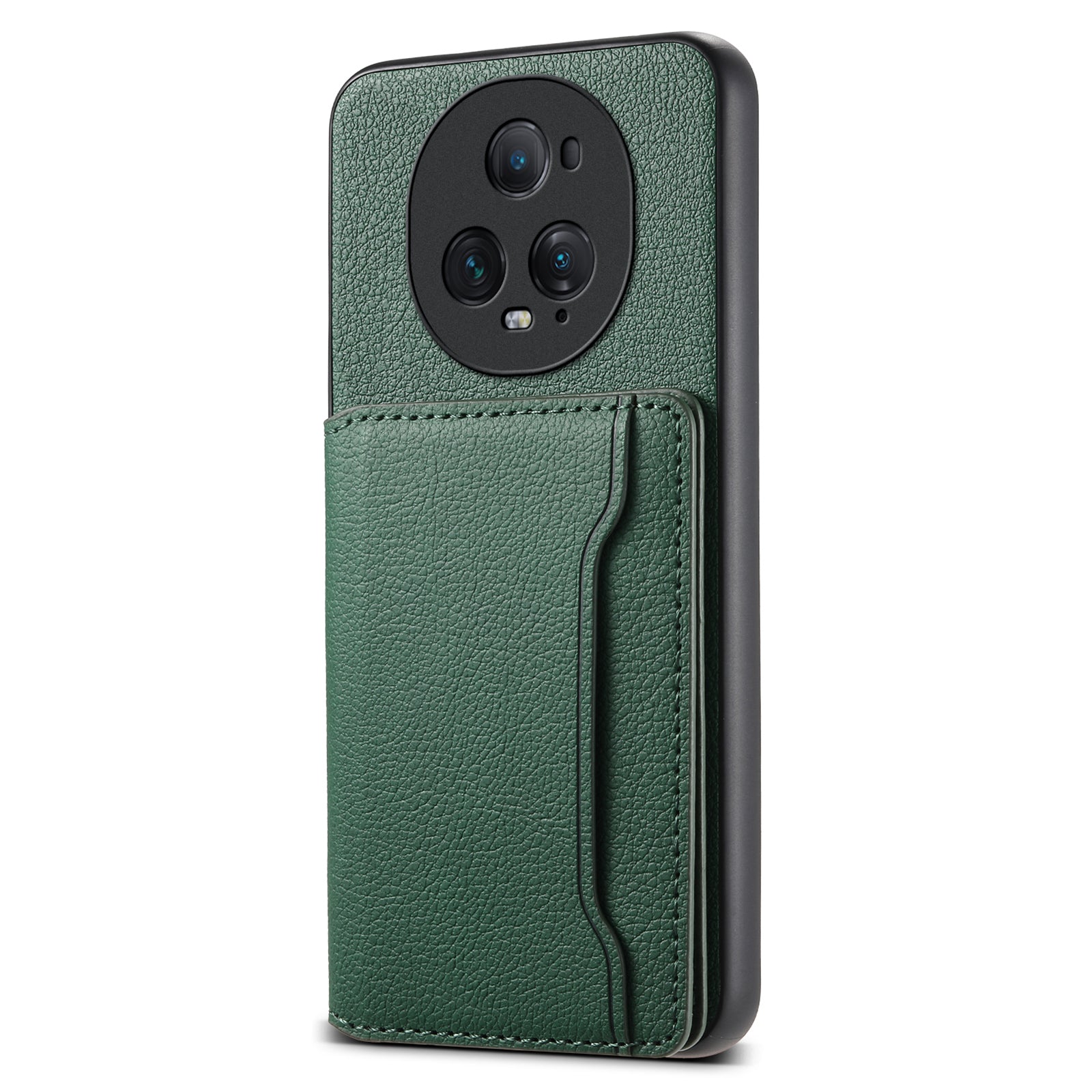 For Honor Magic5 Ultimate 5G Case Card Slots Kickstand Leather Coated PC+TPU Phone Cover