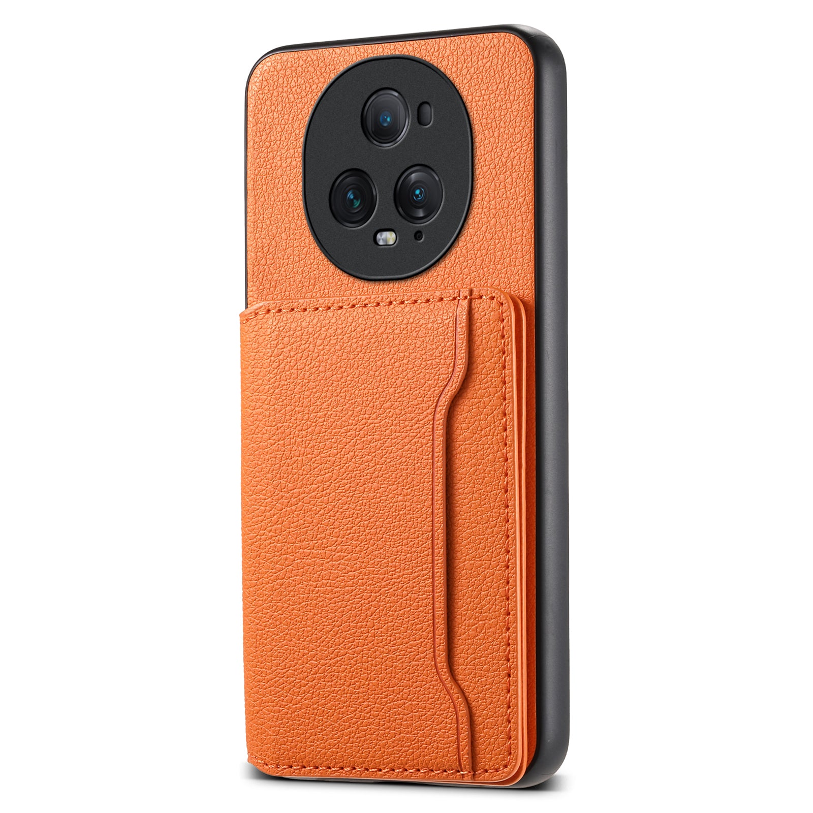 For Honor Magic5 Ultimate 5G Case Card Slots Kickstand Leather Coated PC+TPU Phone Cover
