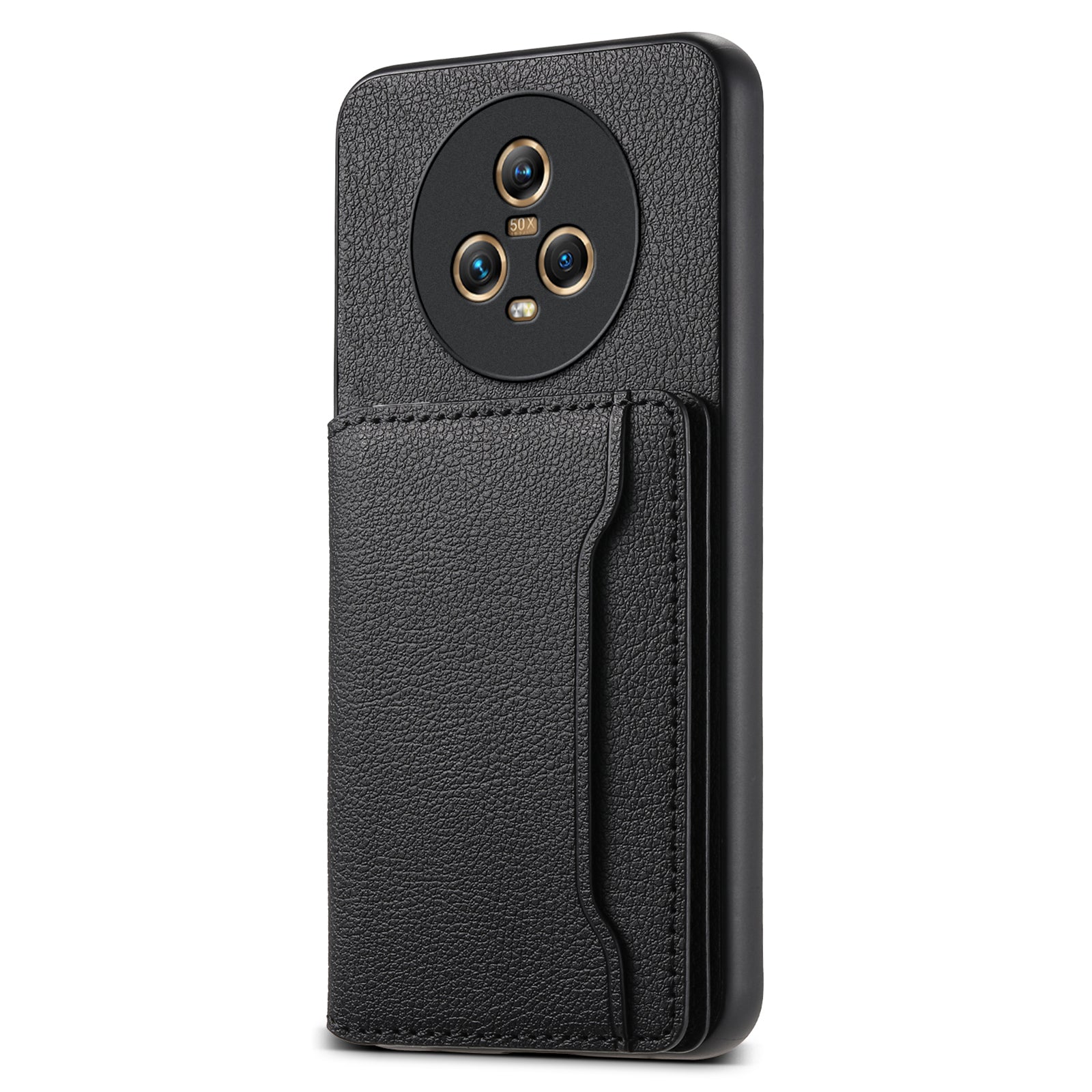 For Honor Magic5 Case Calf Texture PU+ PC+TPU Card Slot Phone Cover