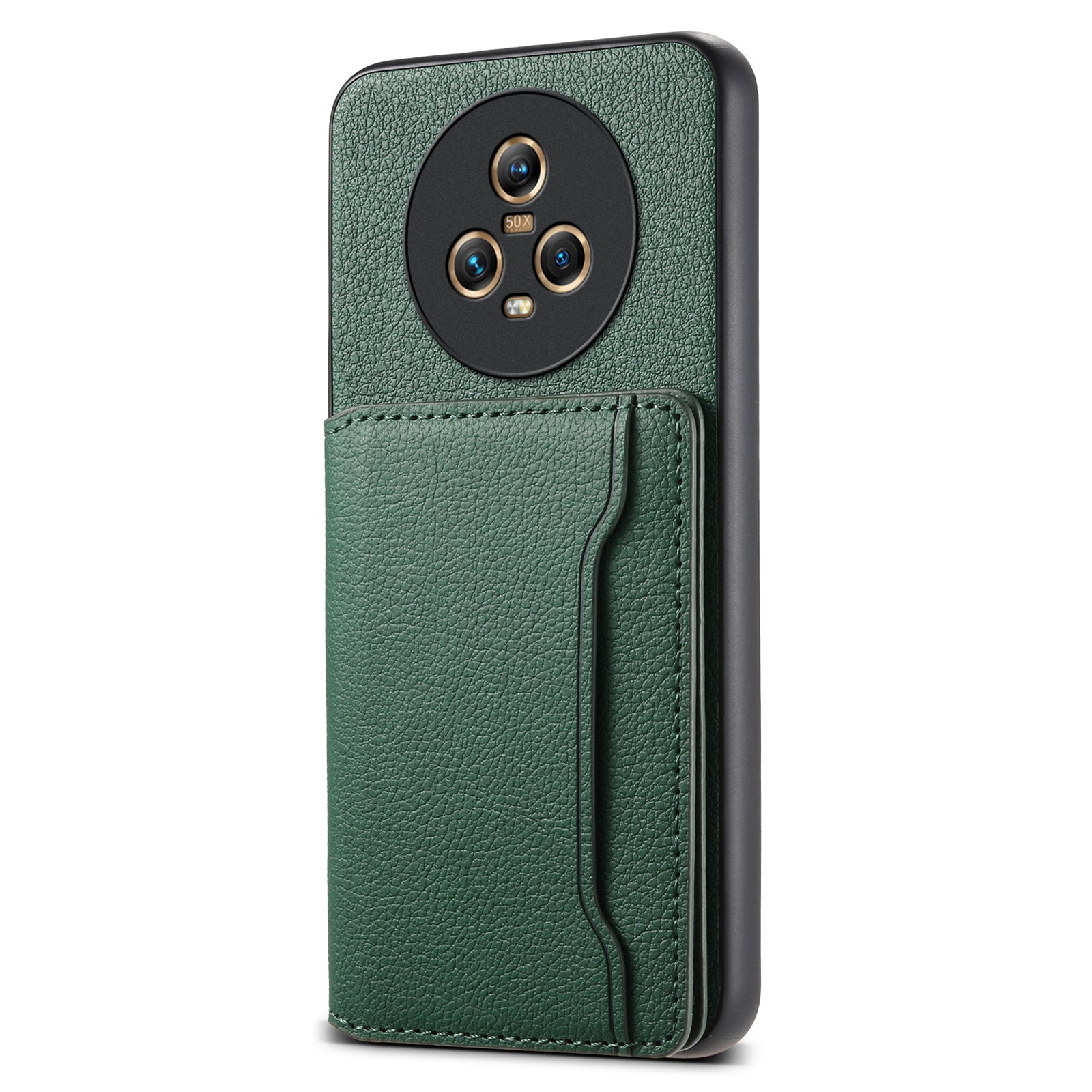 For Honor Magic5 Case Calf Texture PU+ PC+TPU Card Slot Phone Cover