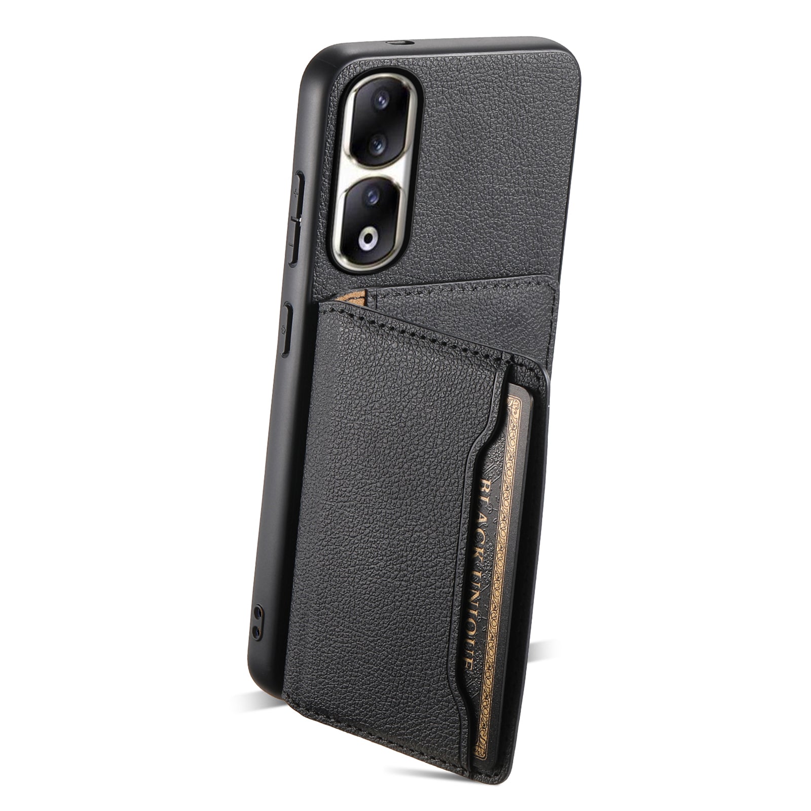 For Honor 90 Pro Cell Phone Case Leather+PC+TPU Cover with Card Holder Kickstand