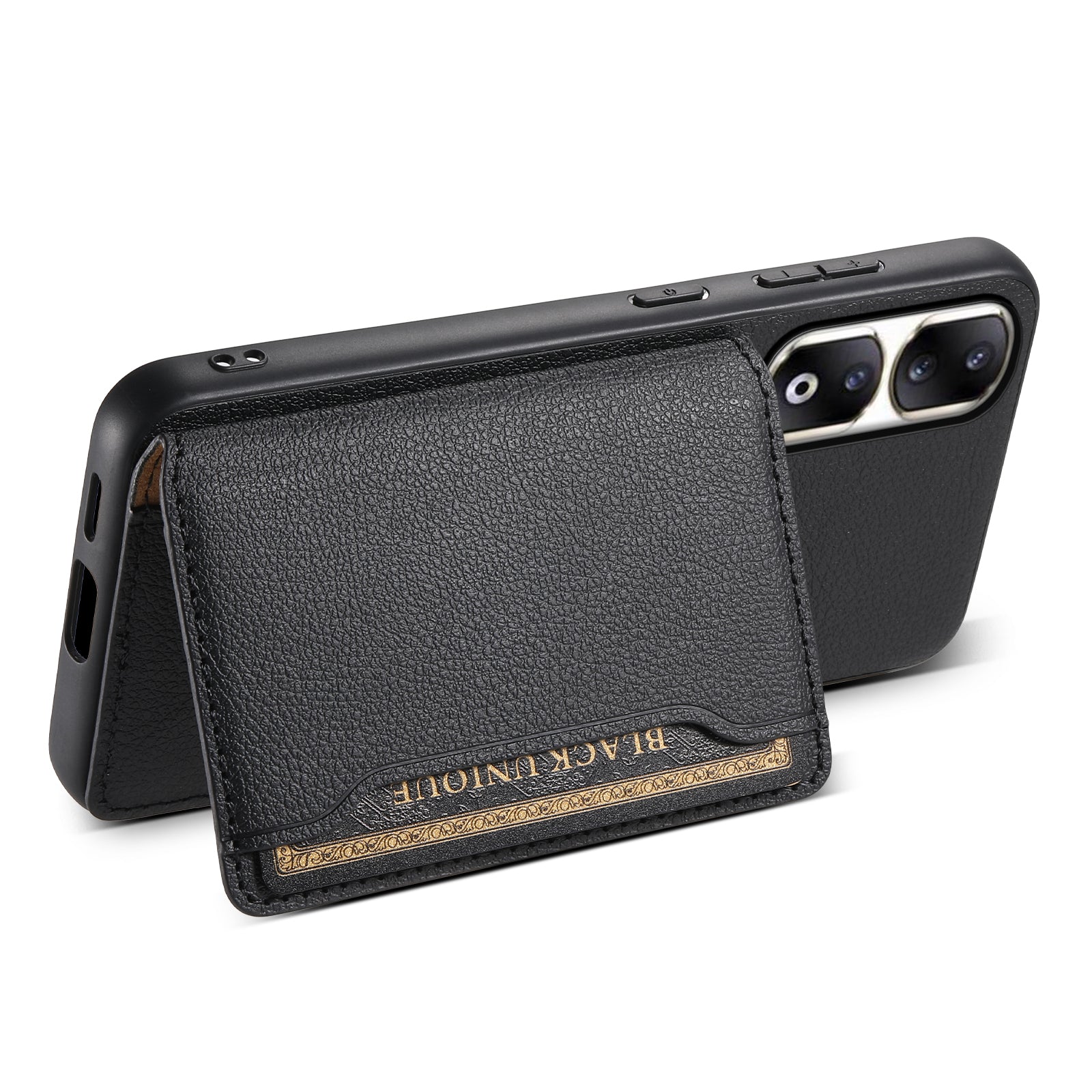 For Honor 90 Pro Cell Phone Case Leather+PC+TPU Cover with Card Holder Kickstand