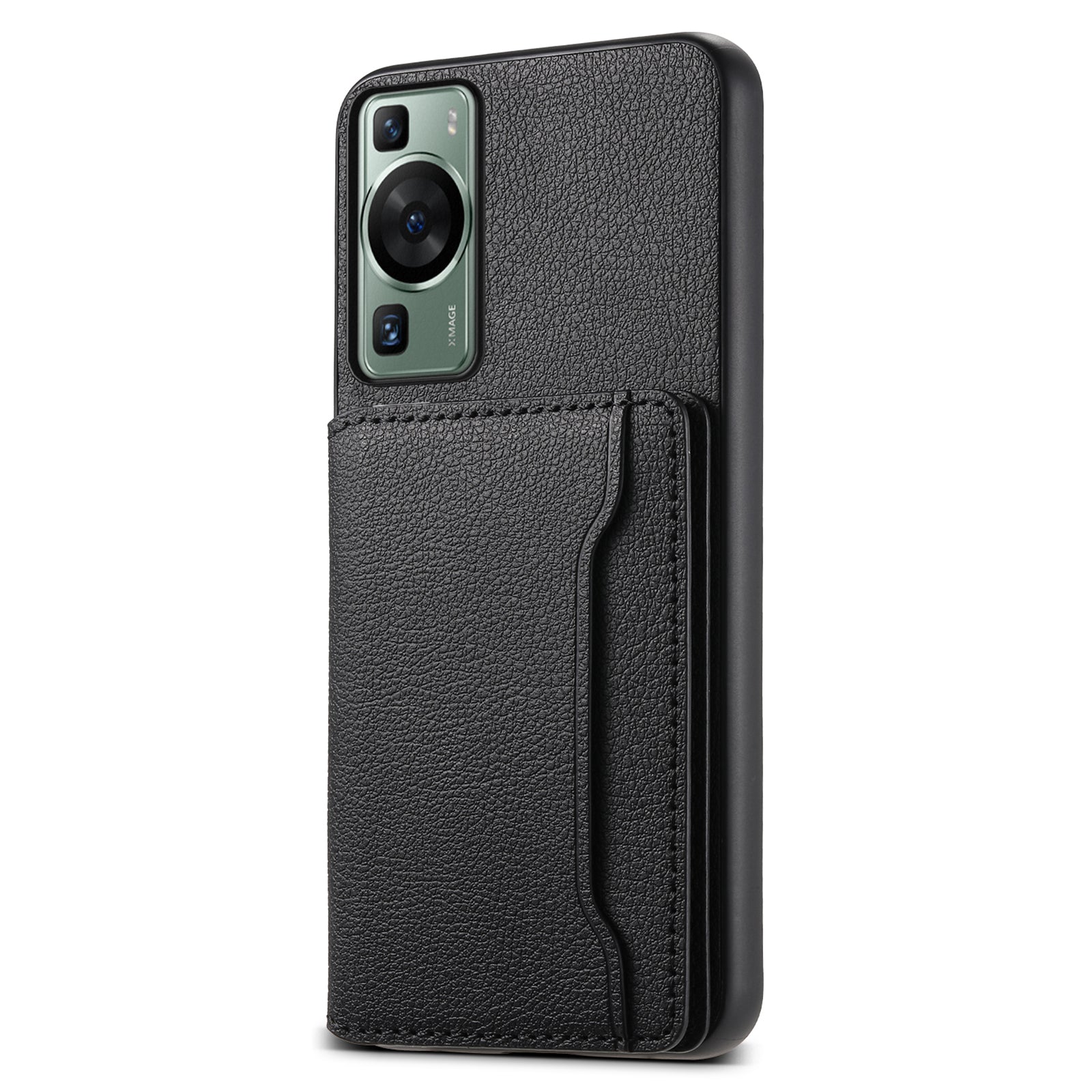 For Huawei P60 / P60 Pro Case with Card Slots PU Leather+PC+TPU Phone Back Cover