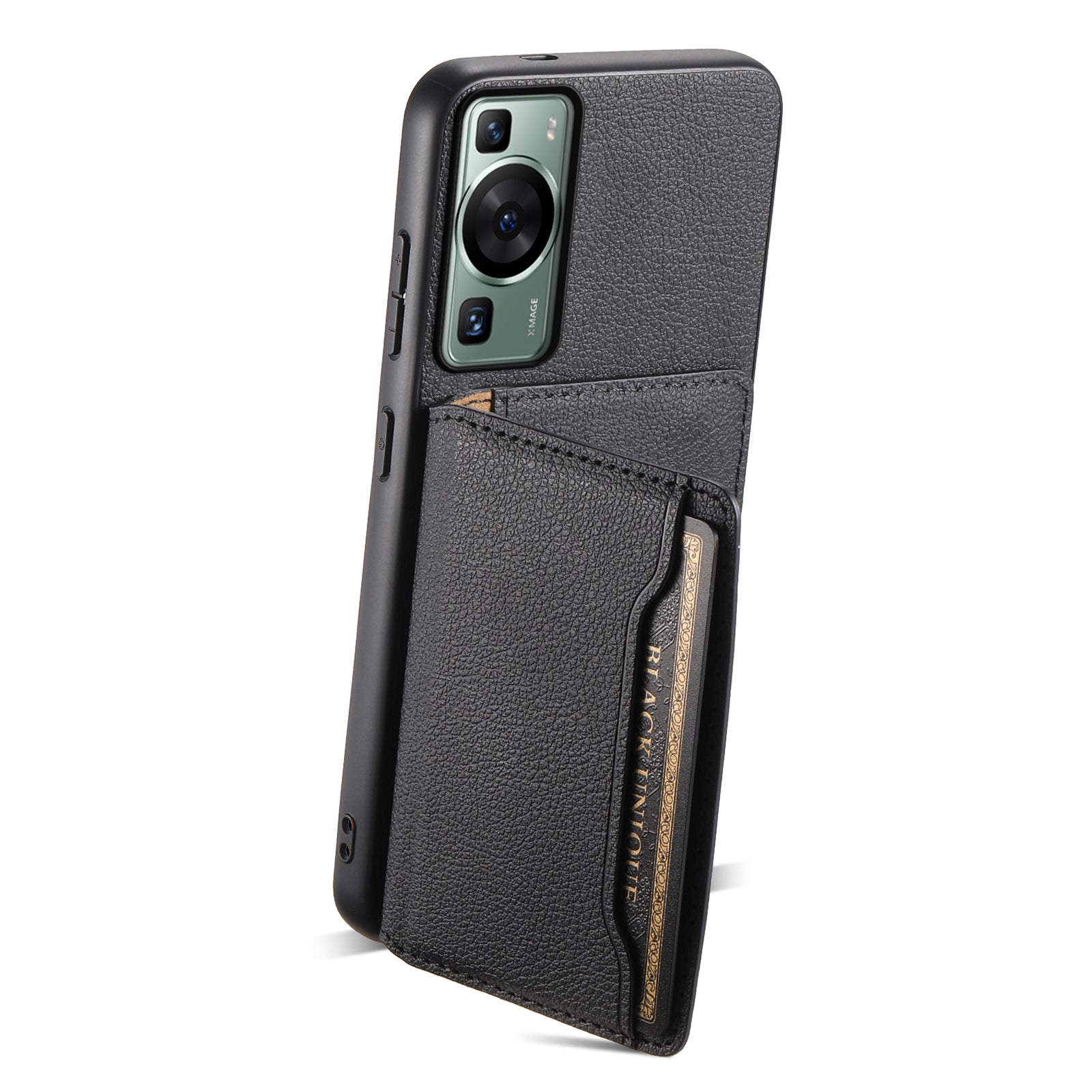 For Huawei P60 / P60 Pro Case with Card Slots PU Leather+PC+TPU Phone Back Cover