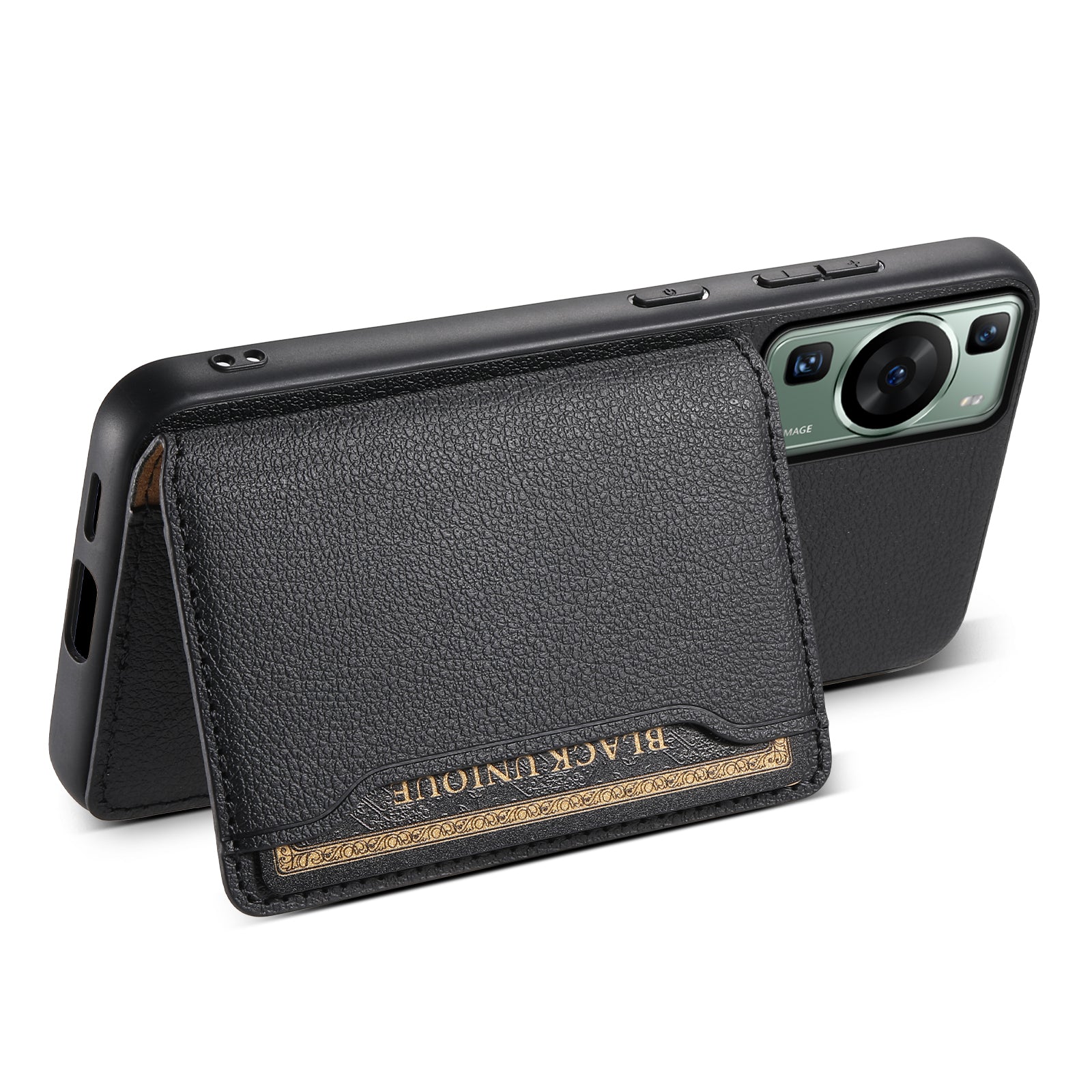 For Huawei P60 / P60 Pro Case with Card Slots PU Leather+PC+TPU Phone Back Cover