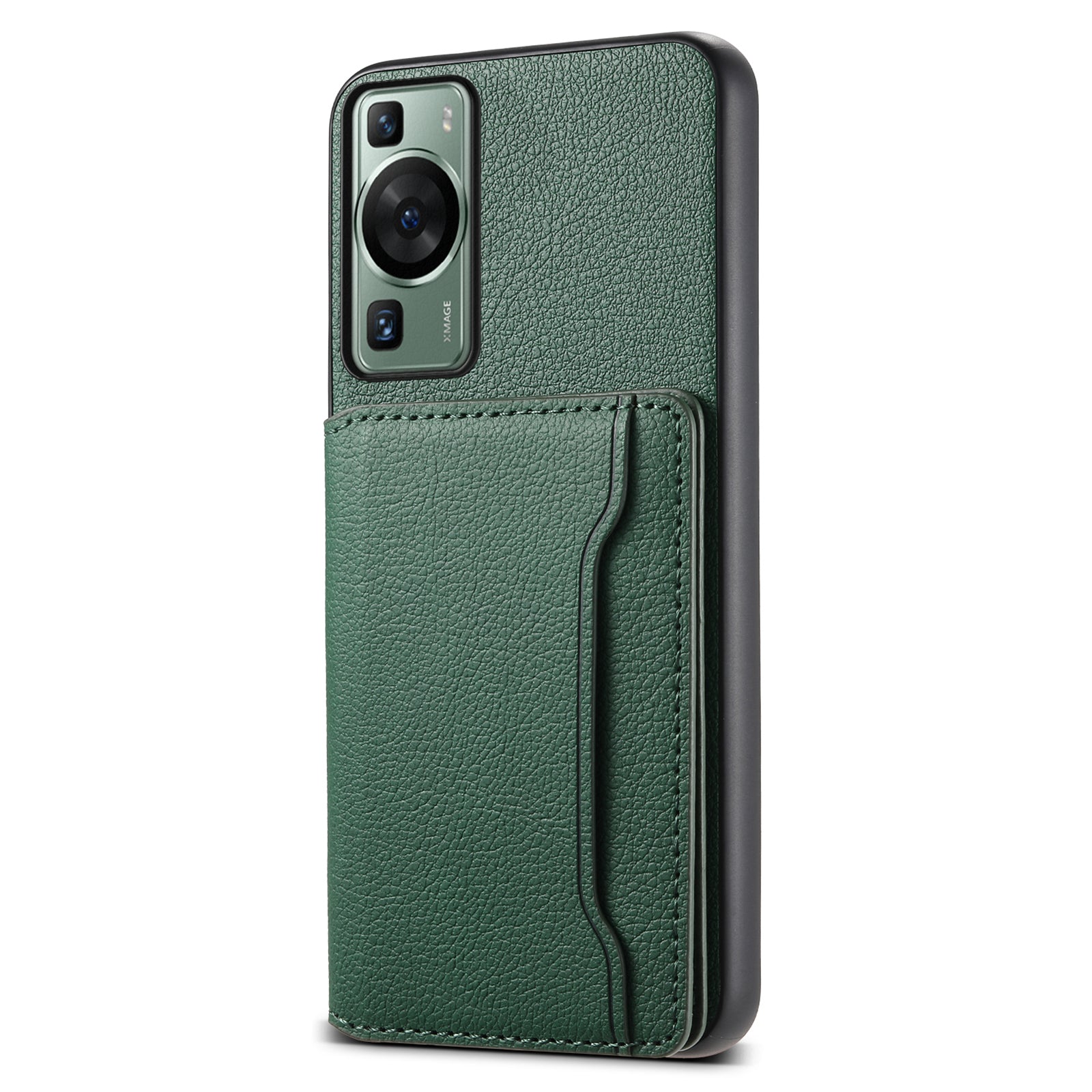 For Huawei P60 / P60 Pro Case with Card Slots PU Leather+PC+TPU Phone Back Cover
