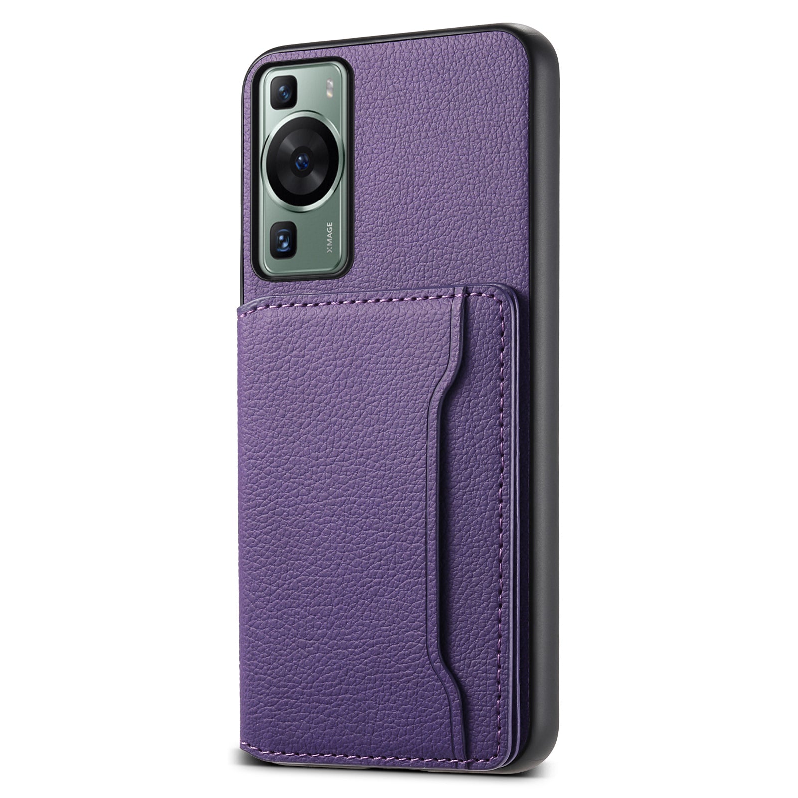 For Huawei P60 / P60 Pro Case with Card Slots PU Leather+PC+TPU Phone Back Cover