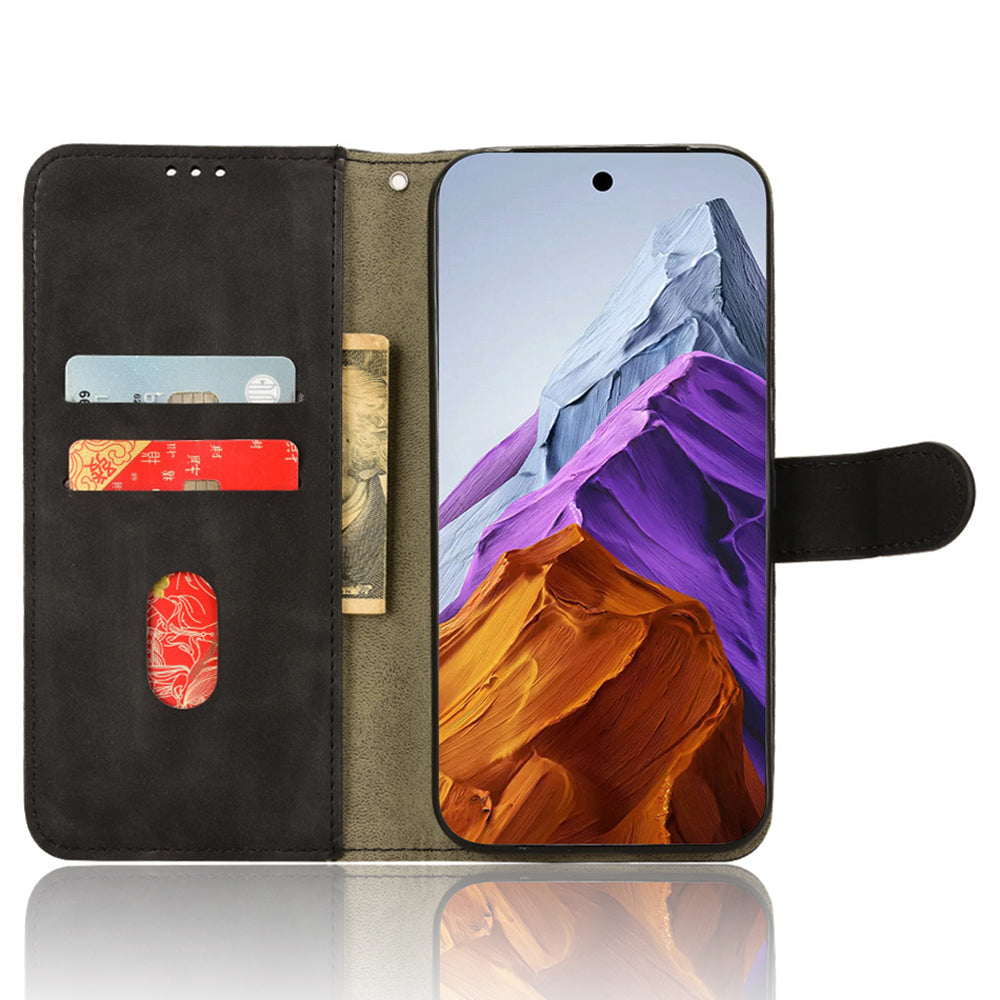 For Google Pixel 9 Wallet Case Skin-touch Texture Flip Leather Phone Cover
