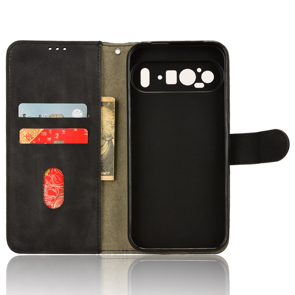 For Google Pixel 9 Wallet Case Skin-touch Texture Flip Leather Phone Cover