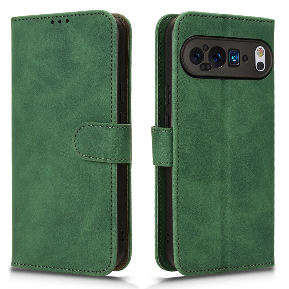 For Google Pixel 9 Wallet Case Skin-touch Texture Flip Leather Phone Cover