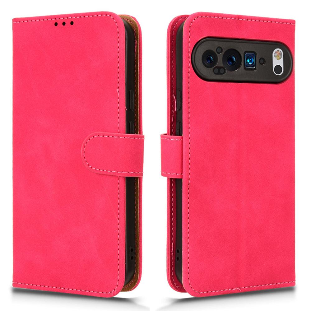 For Google Pixel 9 Wallet Case Skin-touch Texture Flip Leather Phone Cover