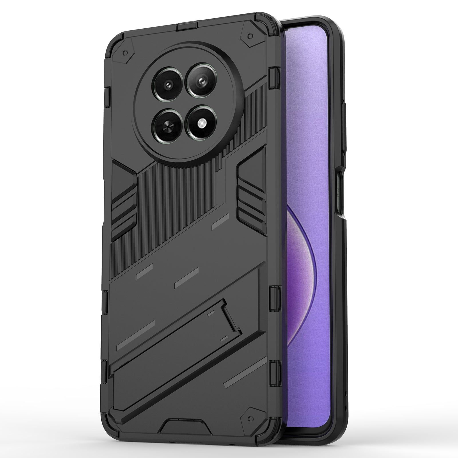 For Realme 12 Case PC+TPU Kickstand Anti-drop Phone Cover
