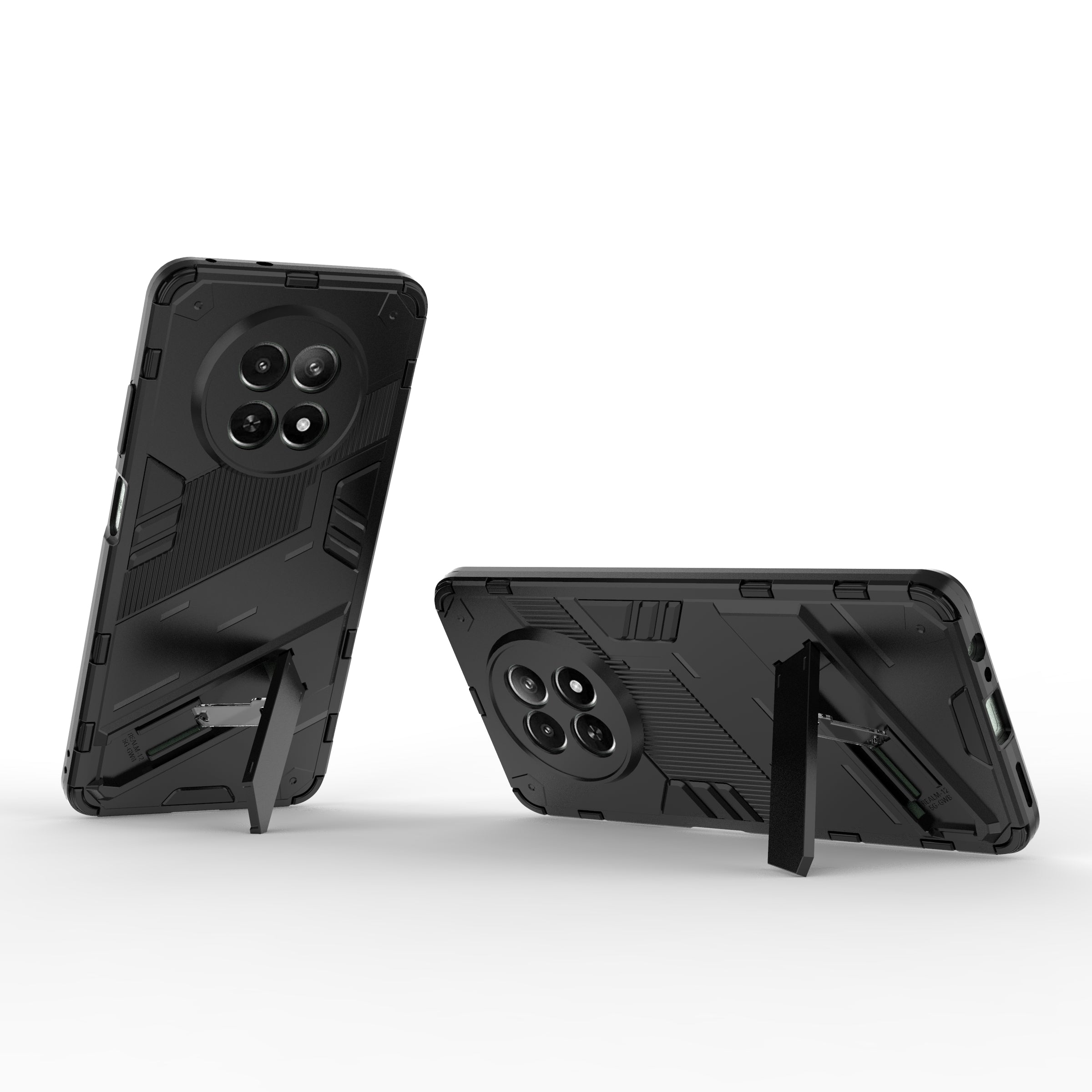 For Realme 12 Case PC+TPU Kickstand Anti-drop Phone Cover