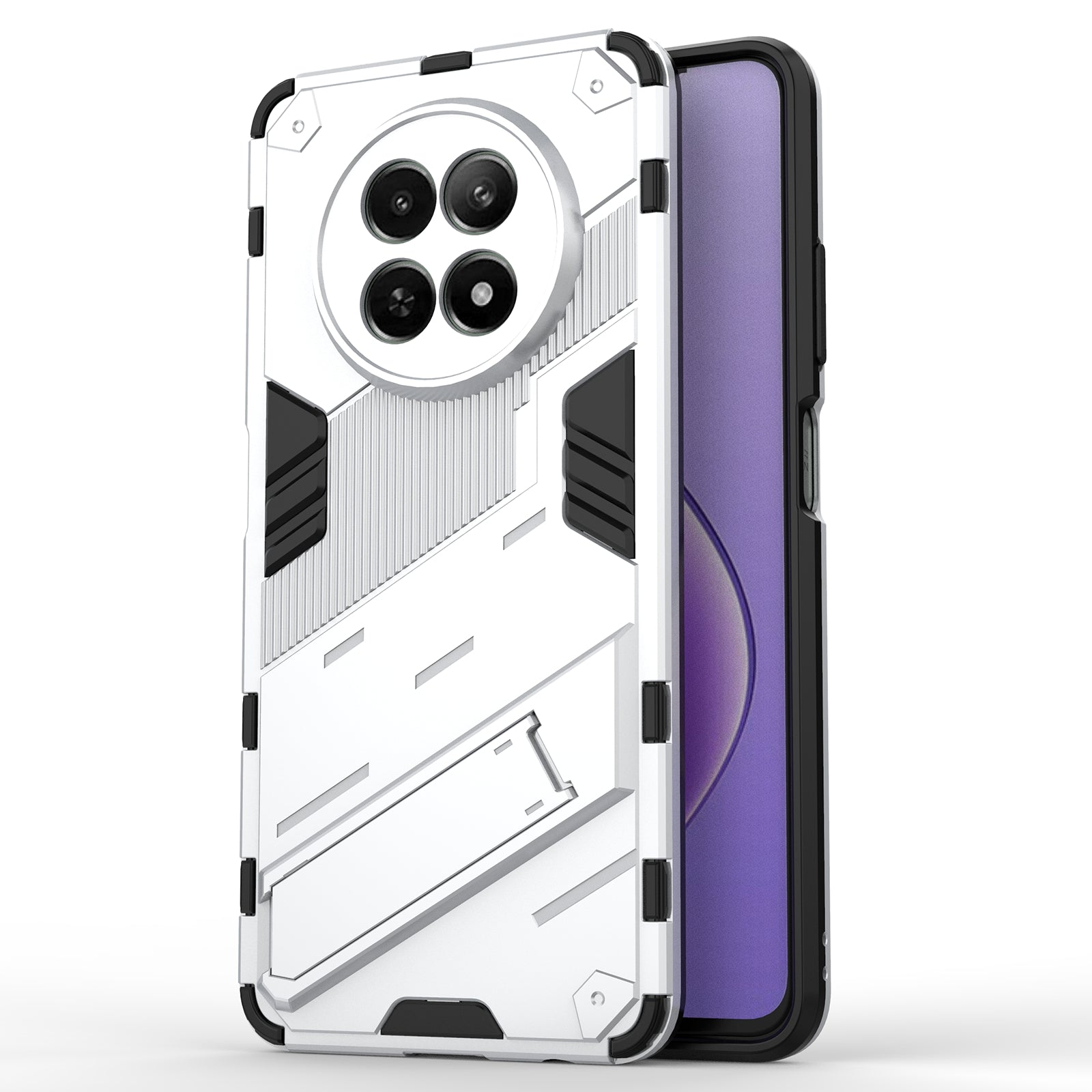 For Realme 12 Case PC+TPU Kickstand Anti-drop Phone Cover