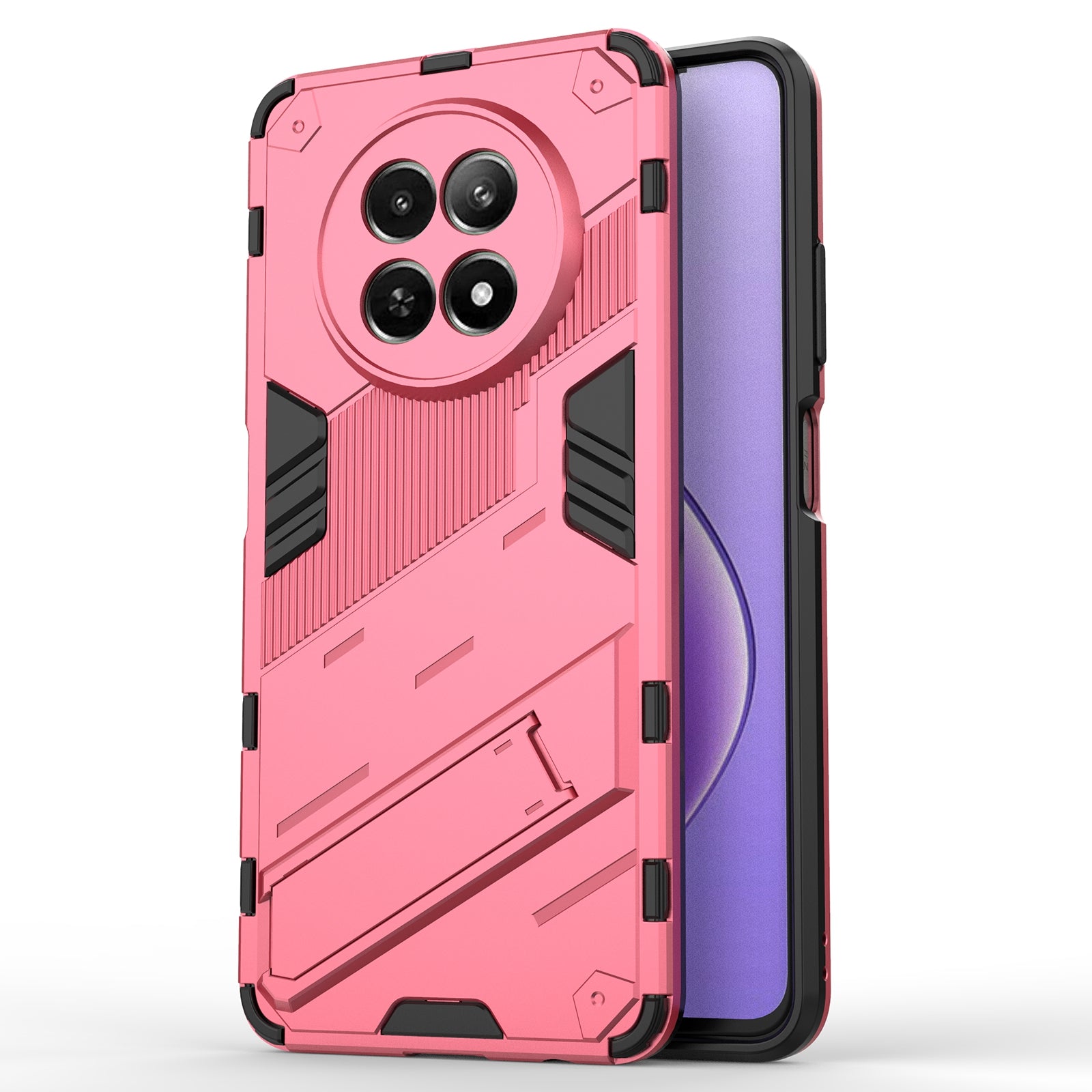 For Realme 12 Case PC+TPU Kickstand Anti-drop Phone Cover