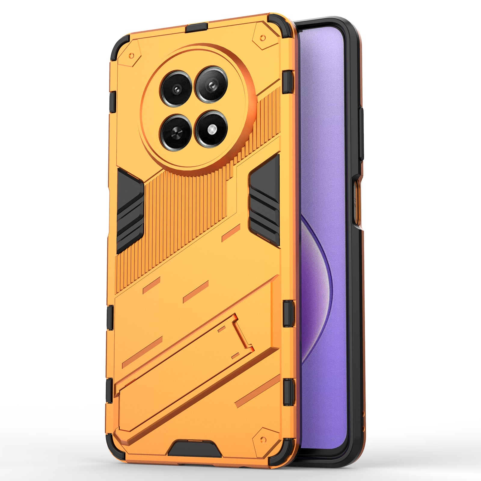 For Realme 12 Case PC+TPU Kickstand Anti-drop Phone Cover