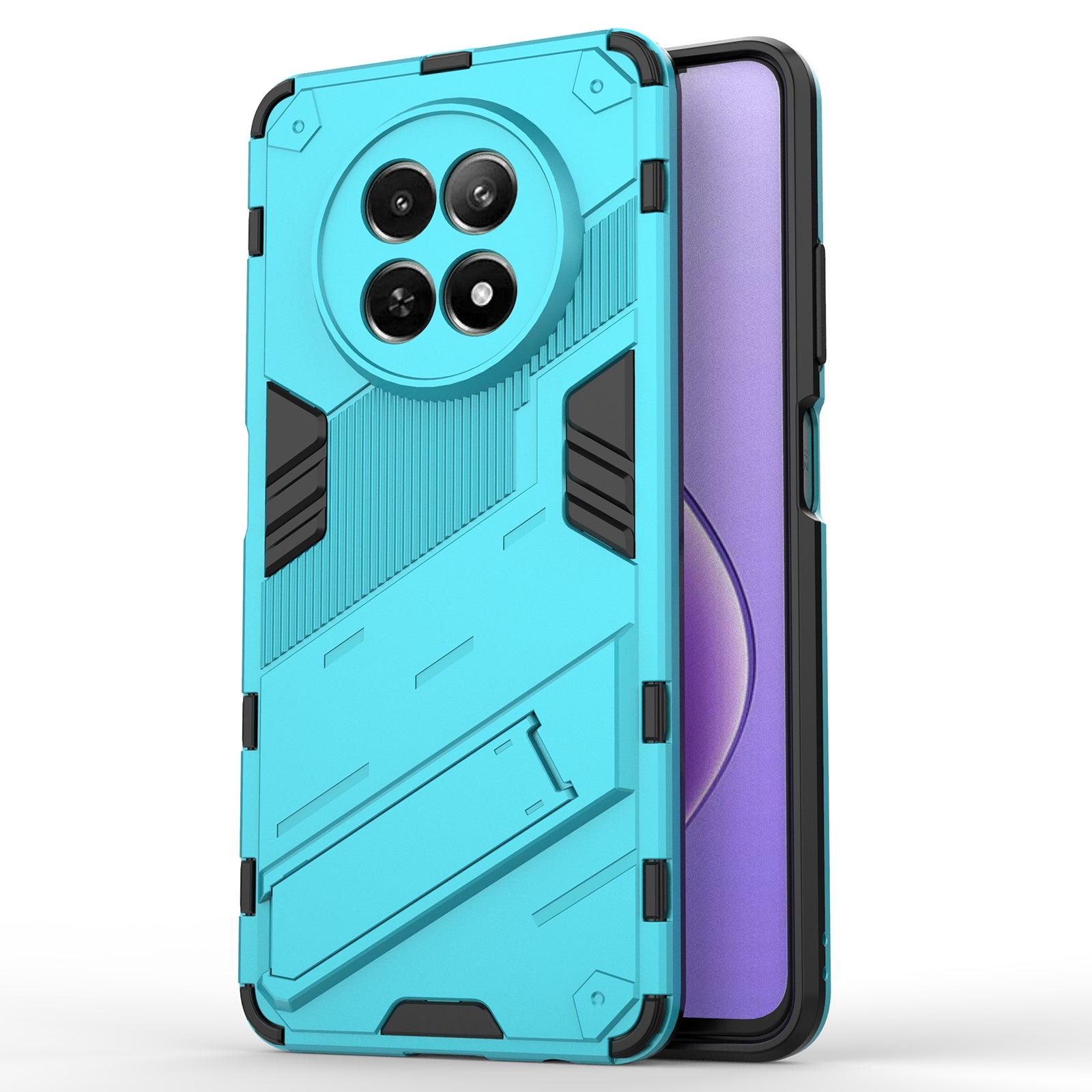 For Realme 12 Case PC+TPU Kickstand Anti-drop Phone Cover