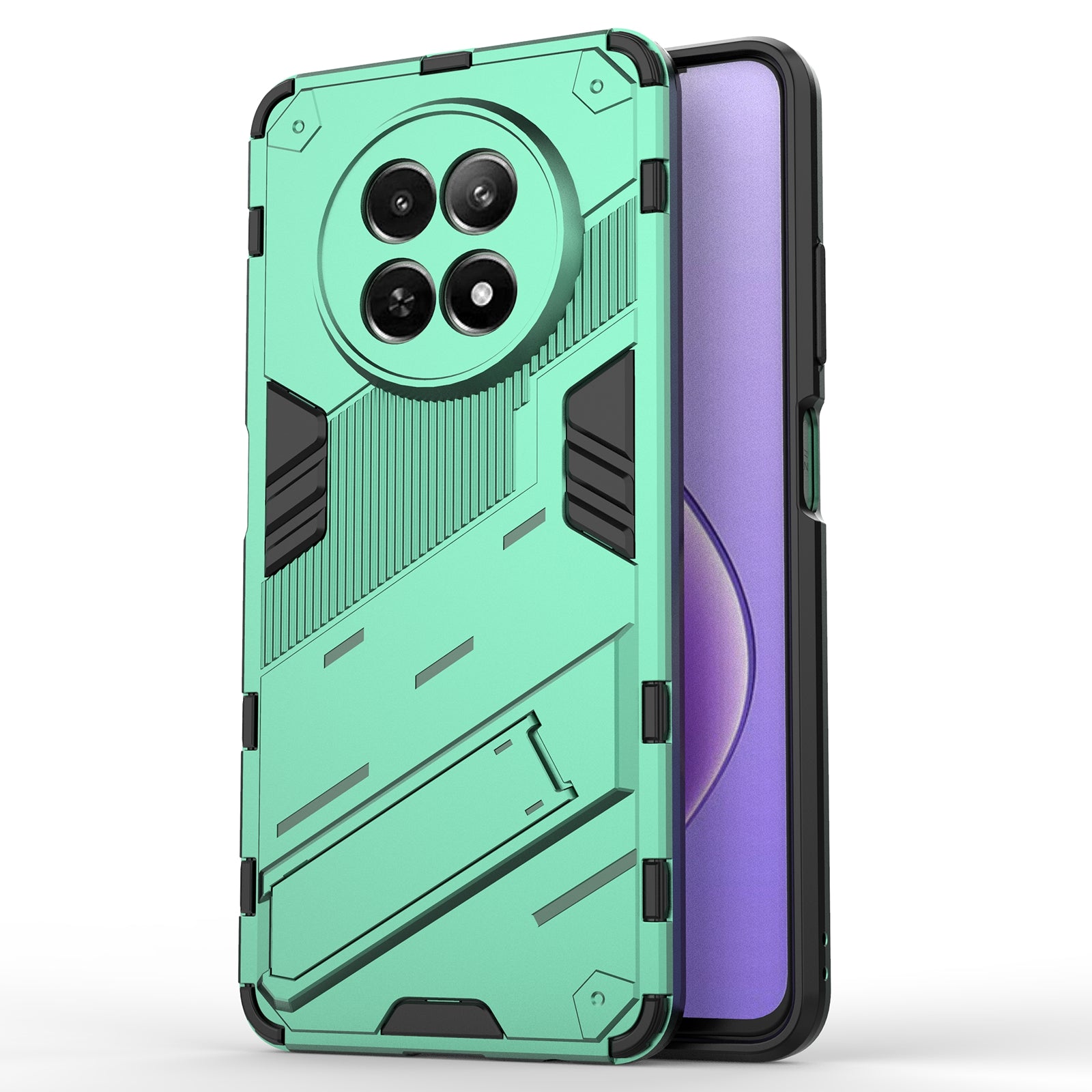 For Realme 12 Case PC+TPU Kickstand Anti-drop Phone Cover