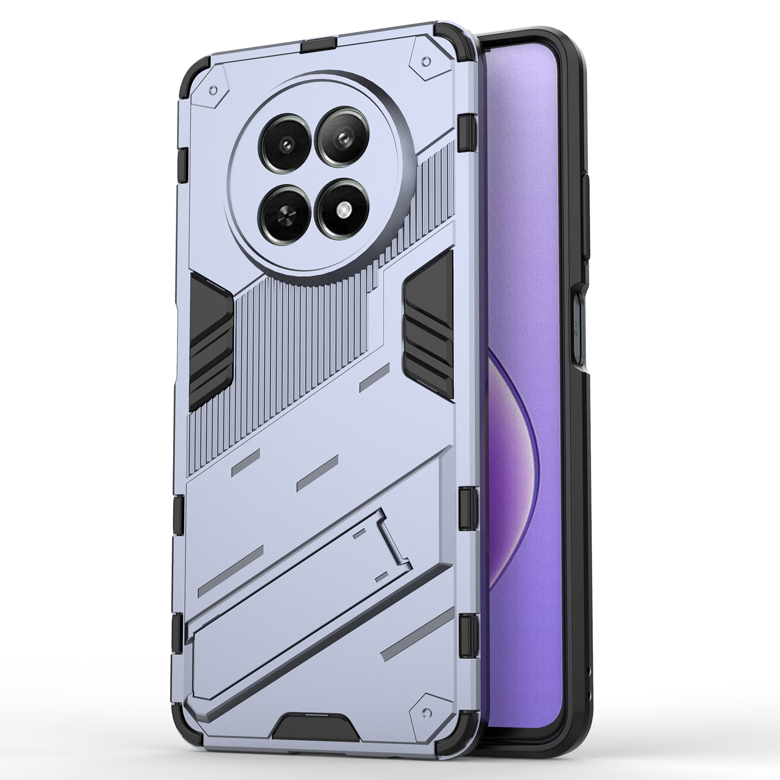 For Realme 12 Case PC+TPU Kickstand Anti-drop Phone Cover
