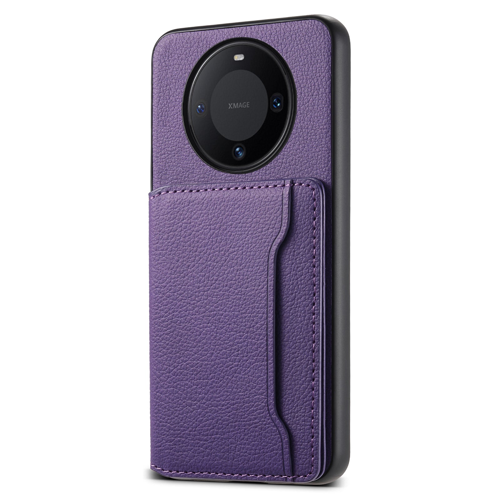 For Huawei Mate 60 Case Leather+PC+TPU Phone Cover with Card Holder Kickstand