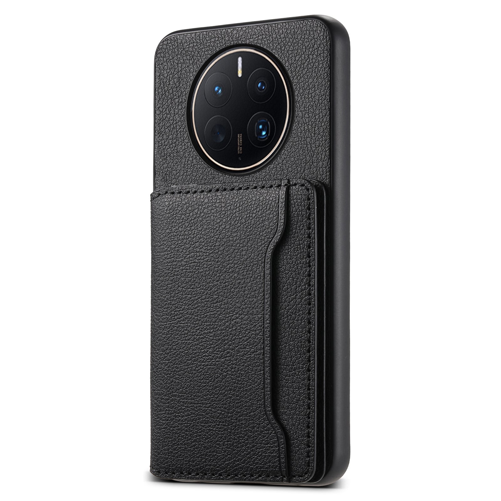 For Huawei Mate 50 Pro 4G Card Slots Case Calf Texture PU+TPU Kickstand Phone Cover