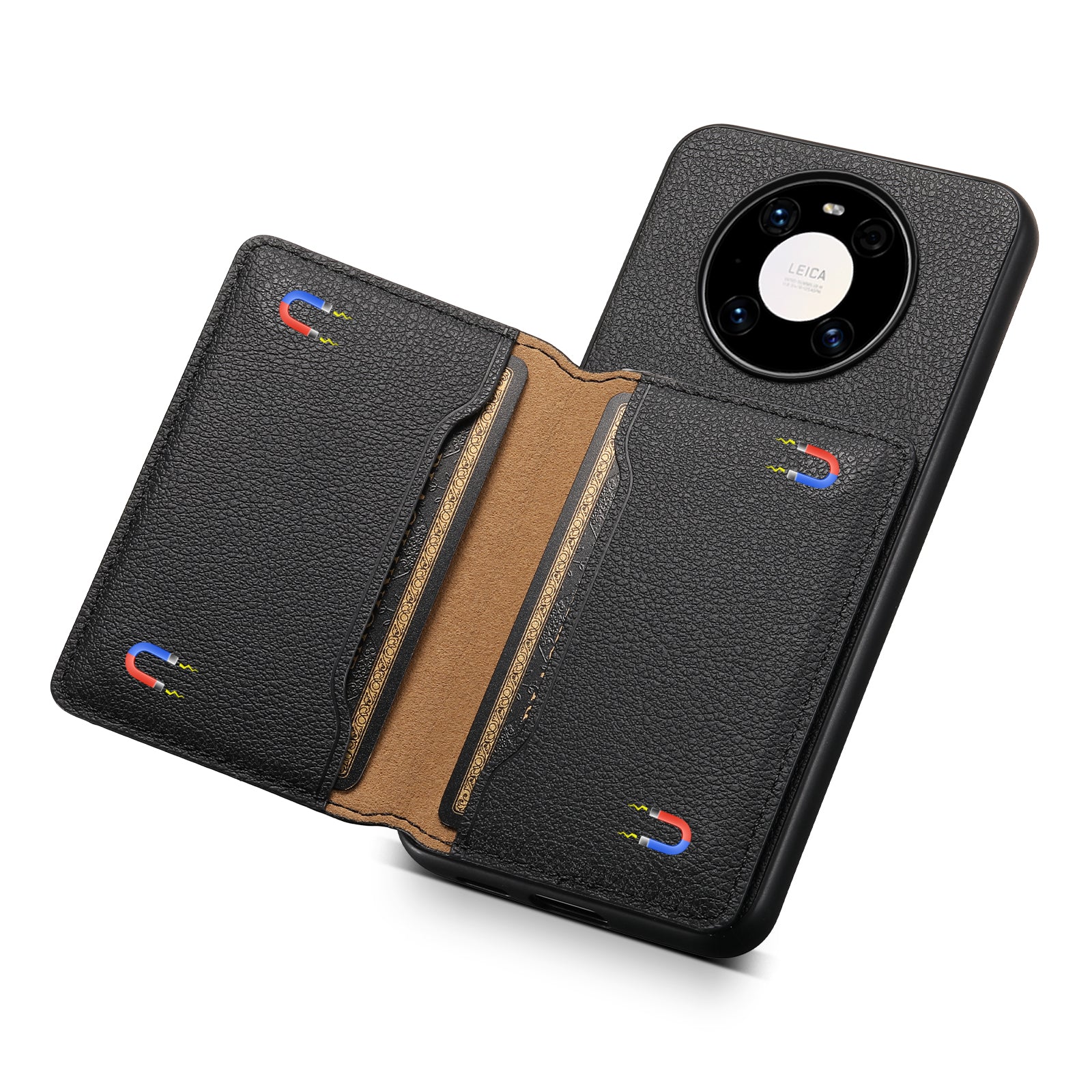 For Huawei Mate 40 Pro 4G / 5G Case Card Slots Leather+PC+TPU Cover with Kickstand