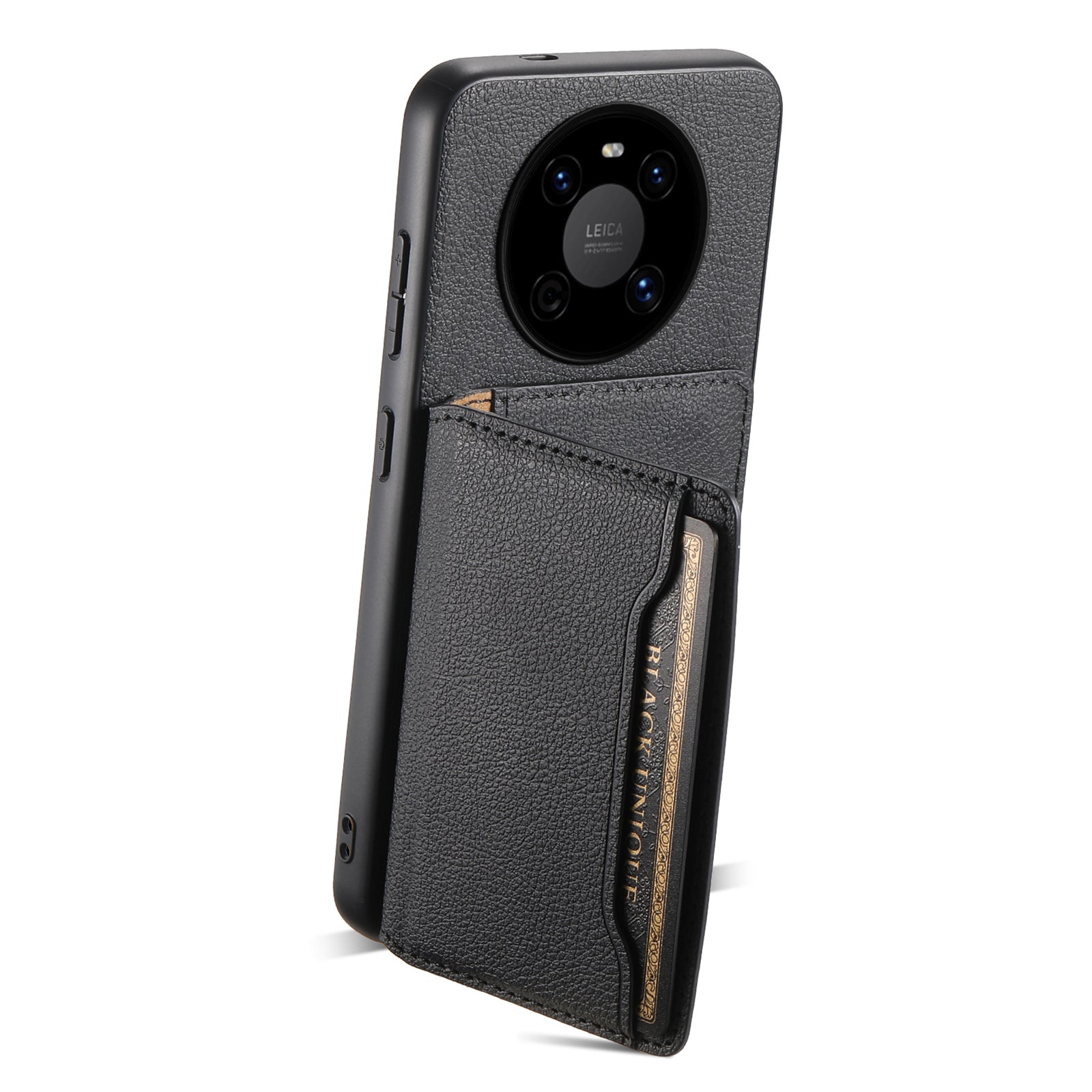 For Huawei Mate 40 Case with Card Holder PU Leather+PC+TPU Shockproof Back Cover
