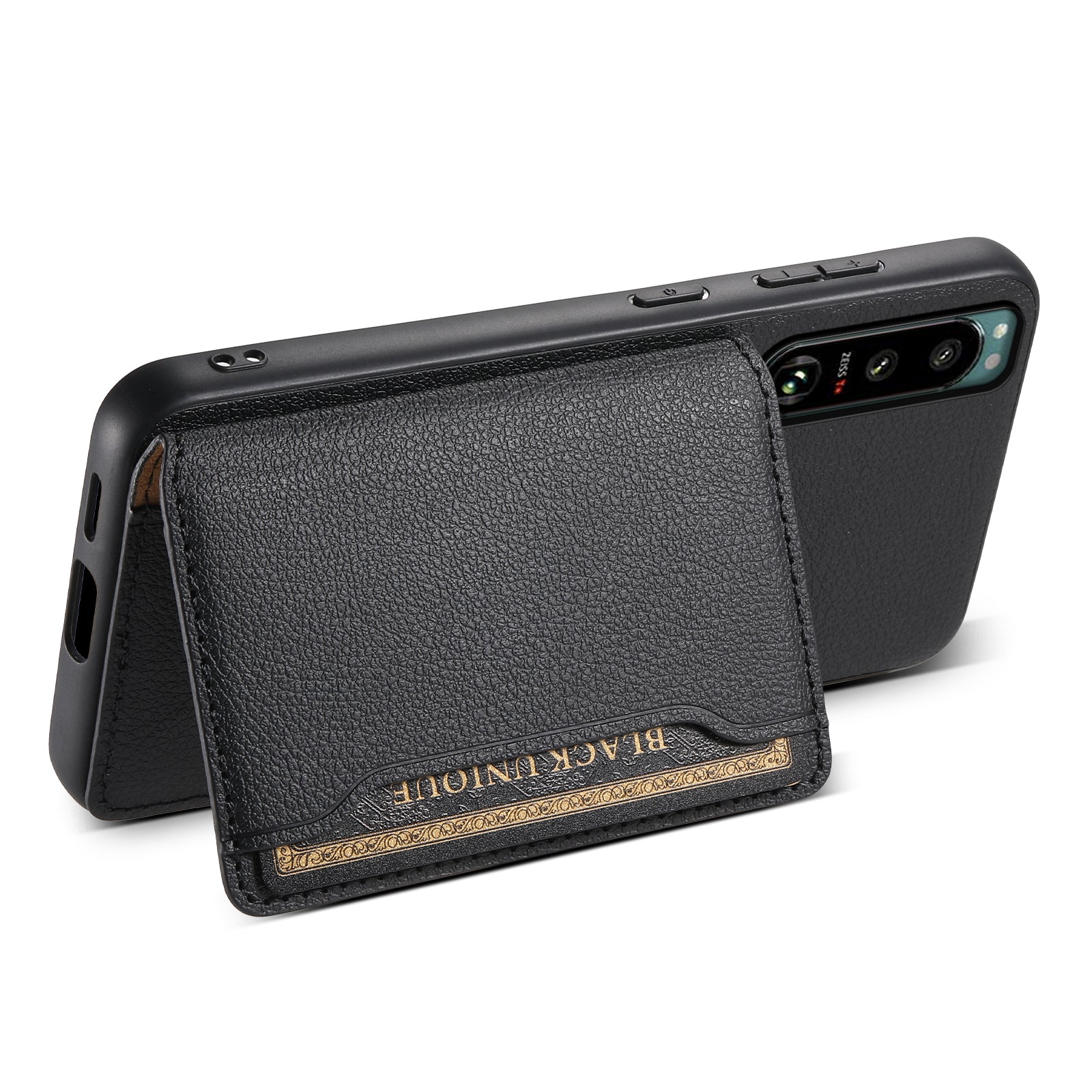 For Sony Xperia 5 III 5G Case Leather+PC+TPU Hybrid Phone Cover with Card Slots