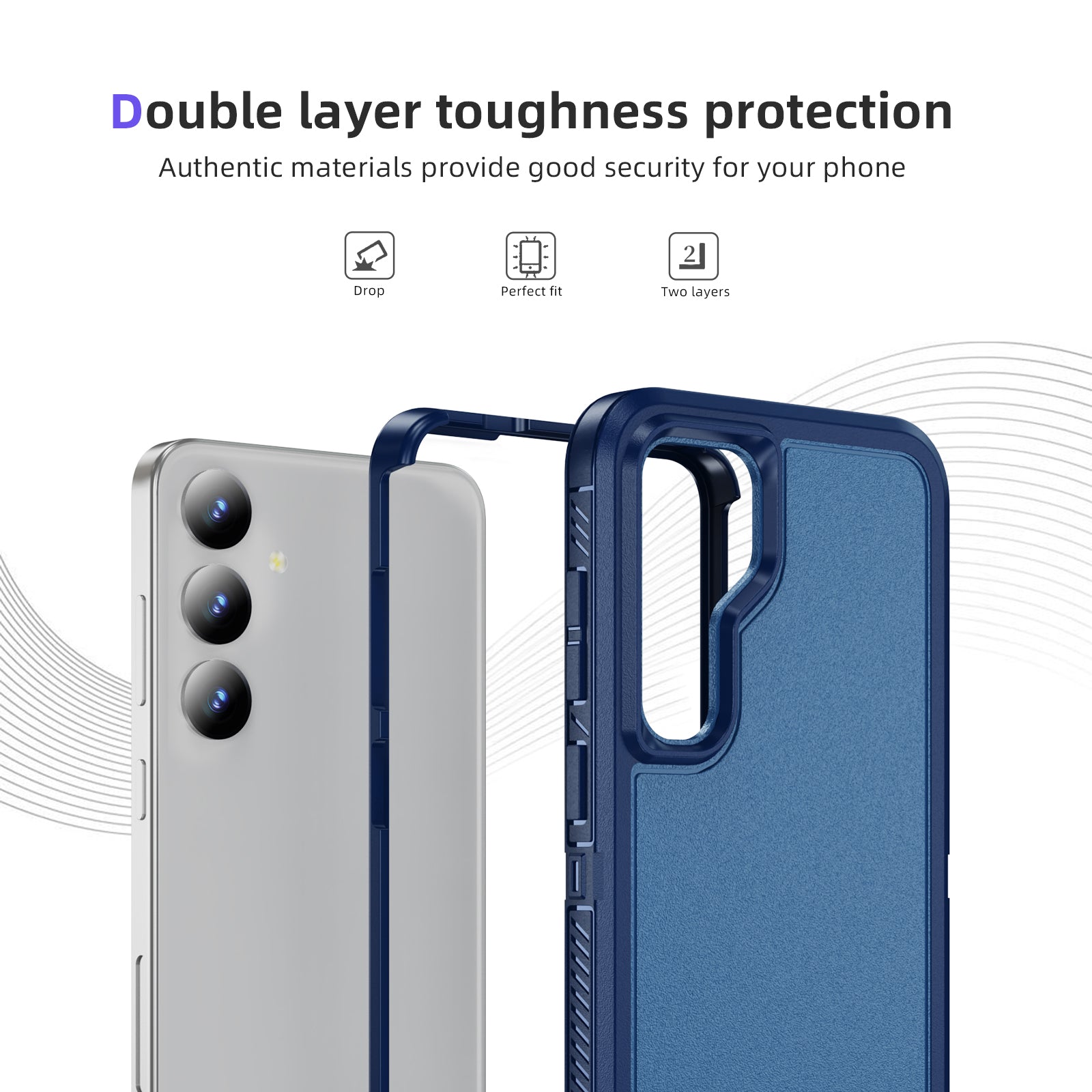 For Samsung Galaxy S24+ Case TPU+PC Matte Back Phone Cover