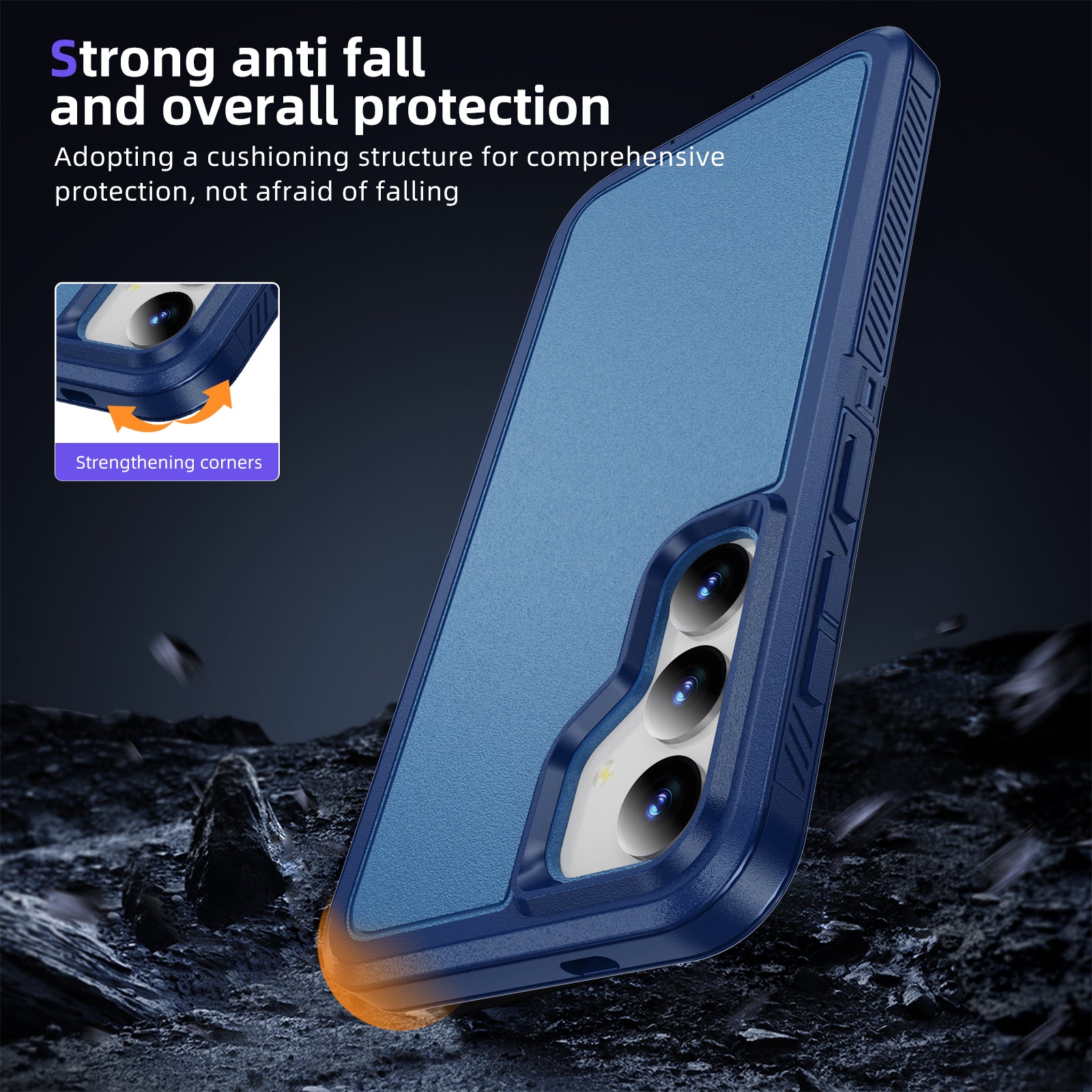 For Samsung Galaxy S24+ Case TPU+PC Matte Back Phone Cover