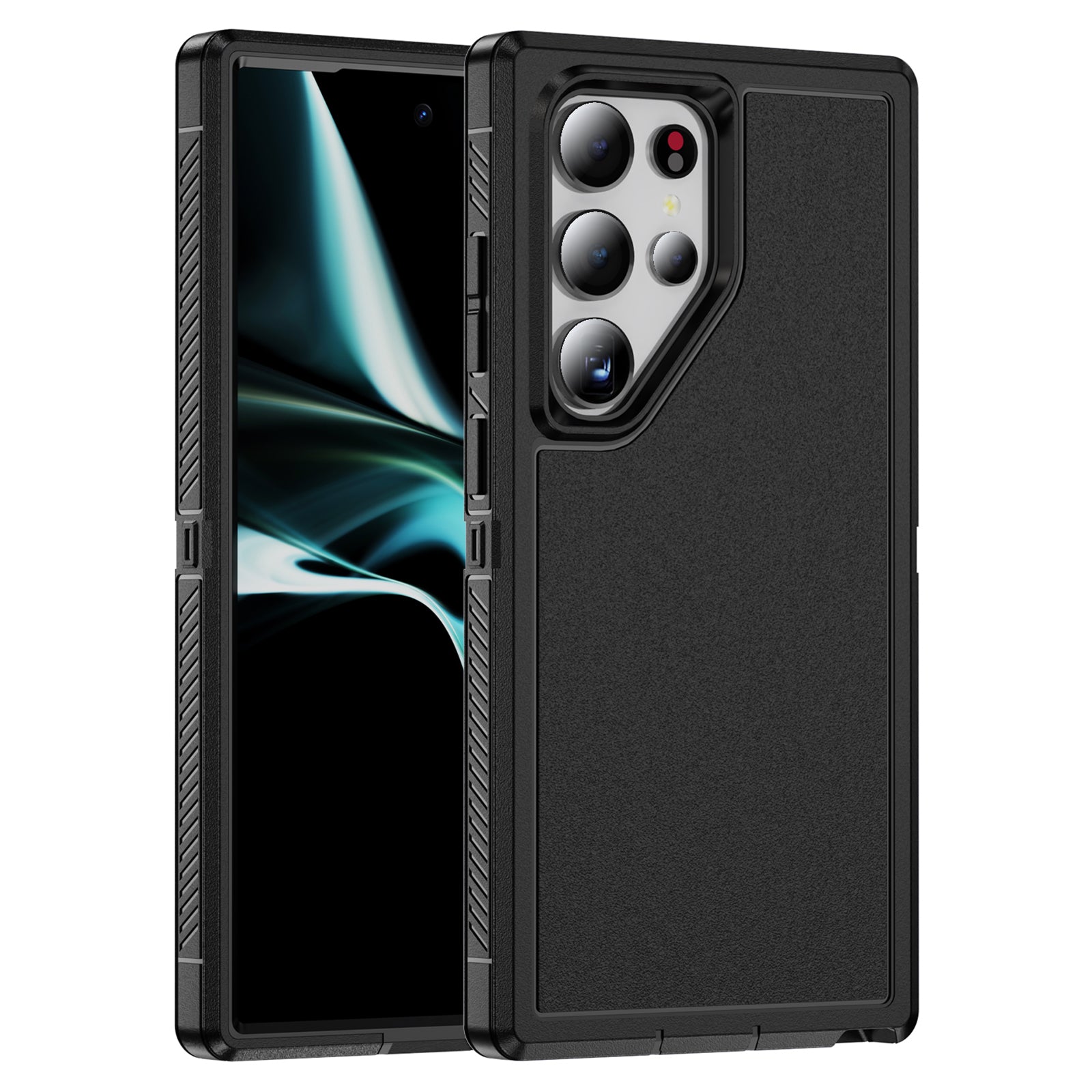 For Samsung Galaxy S24 Ultra Case Anti-Fingerprint Non-Slip TPU+PC Phone Cover