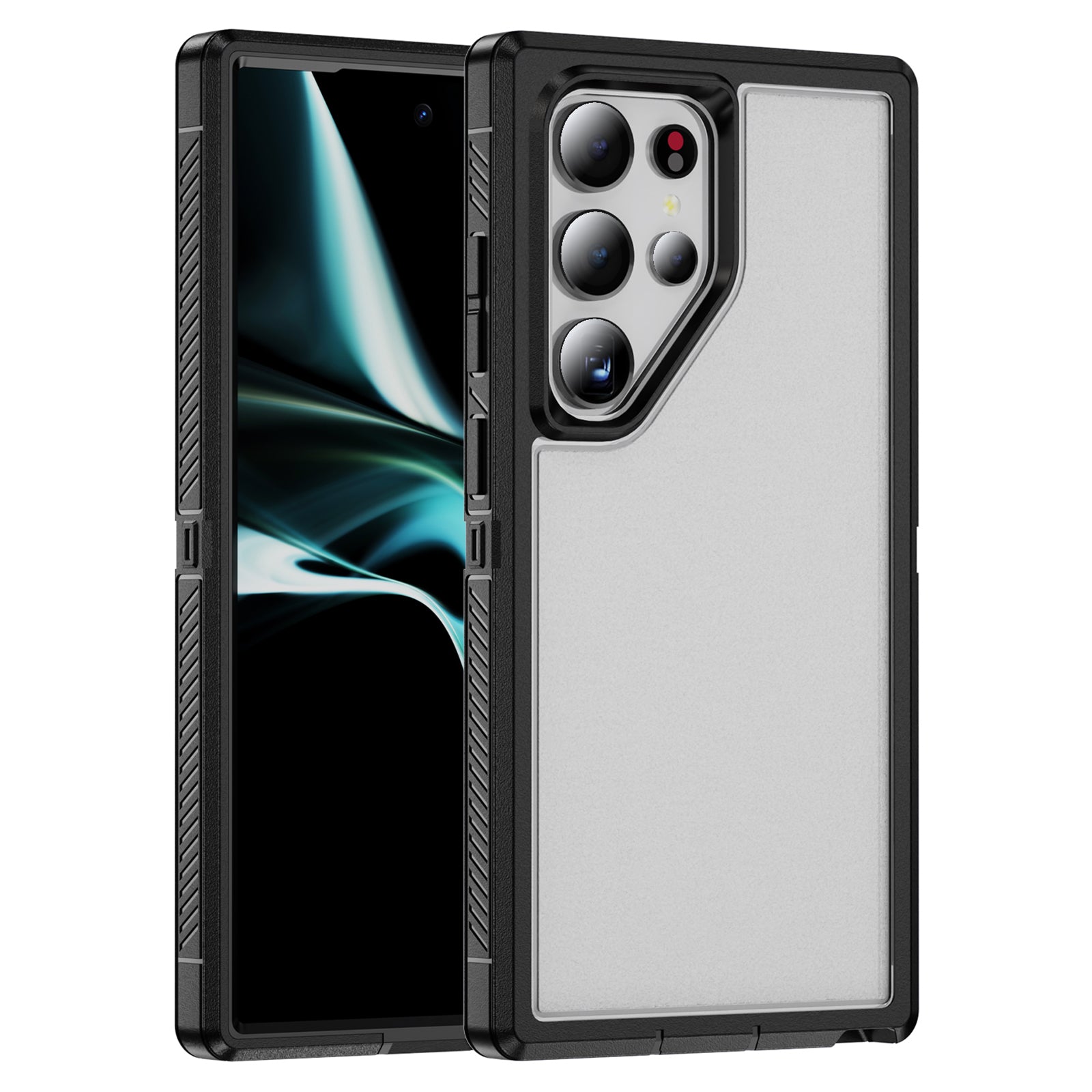 For Samsung Galaxy S24 Ultra Case Anti-Fingerprint Non-Slip TPU+PC Phone Cover