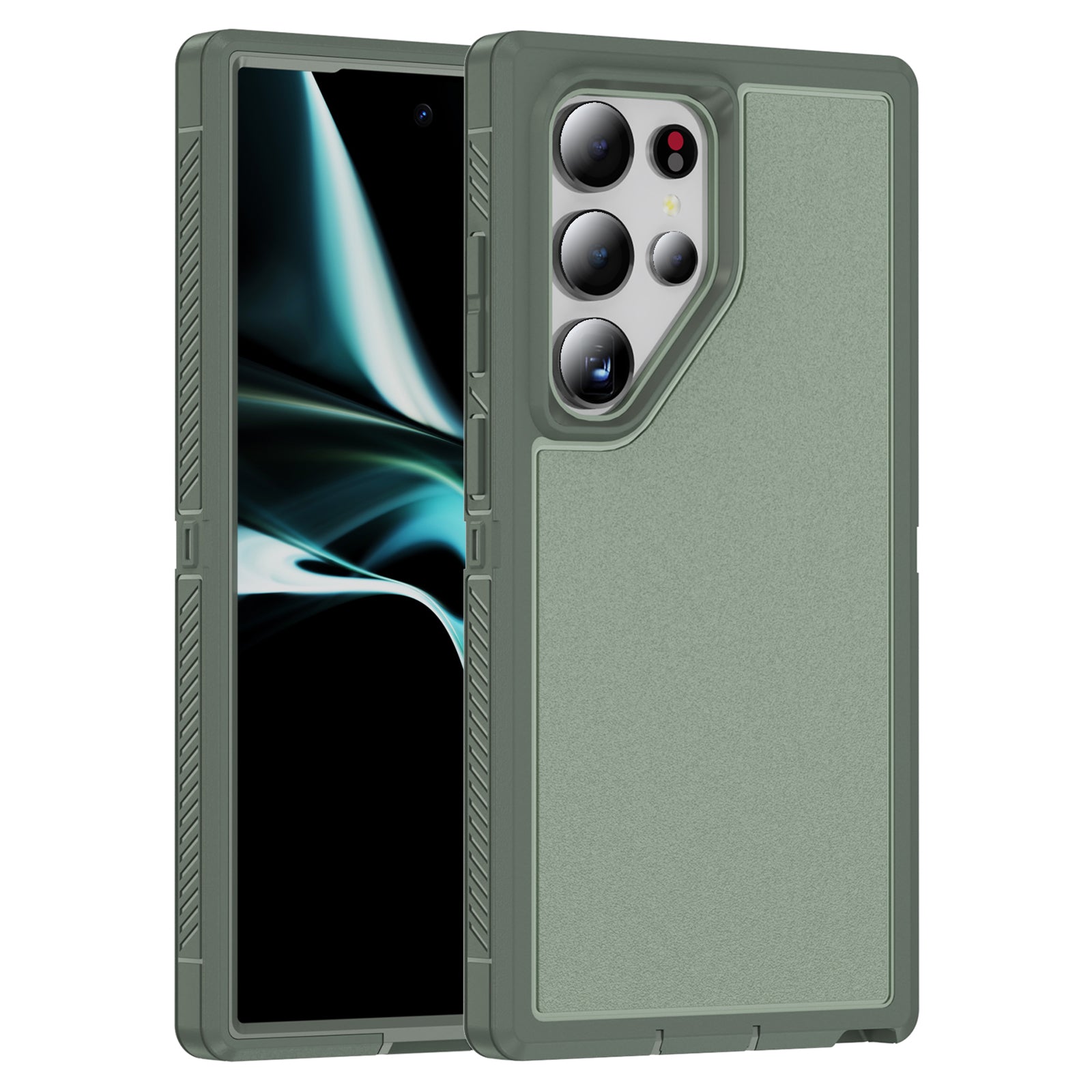 For Samsung Galaxy S24 Ultra Case Anti-Fingerprint Non-Slip TPU+PC Phone Cover