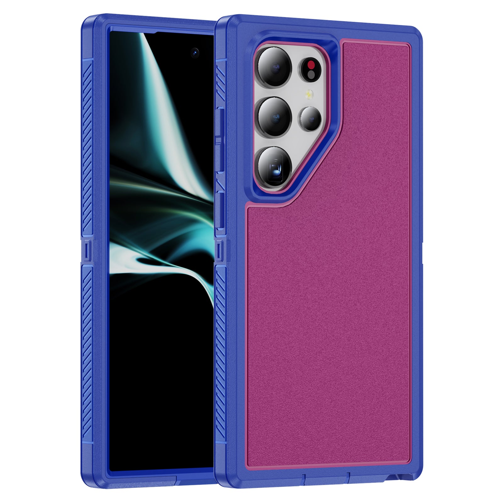 For Samsung Galaxy S24 Ultra Case Anti-Fingerprint Non-Slip TPU+PC Phone Cover